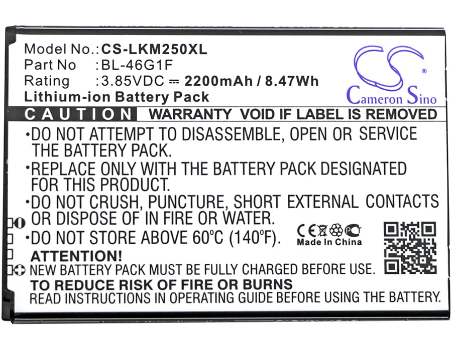 Batteri for SmartPhone, Mobil for LG K10 2017, M250N, K121K og andre.