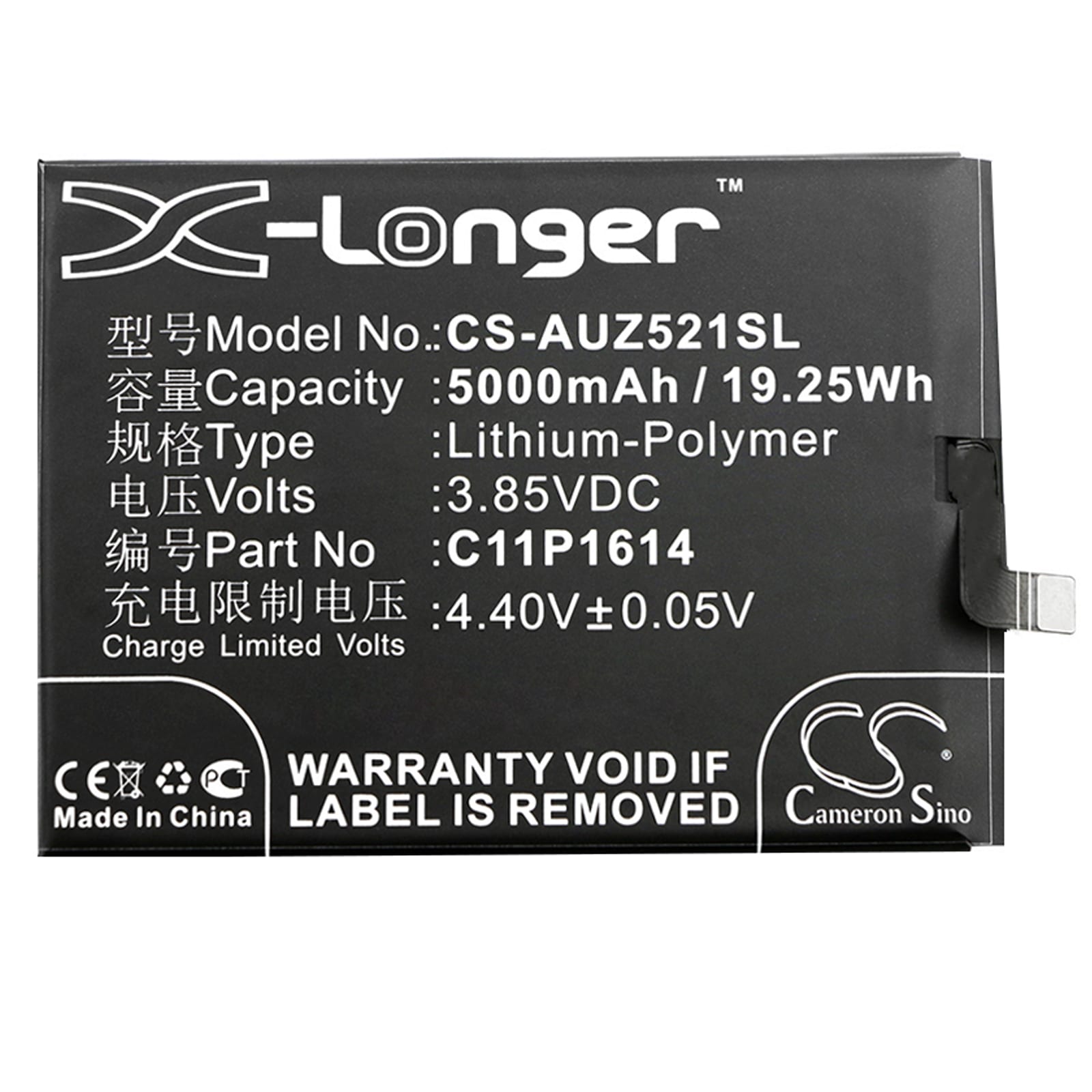 Batteri for SmartPhone, Mobil for Asus ZenFone 3s Max, ZC521TL og andre.