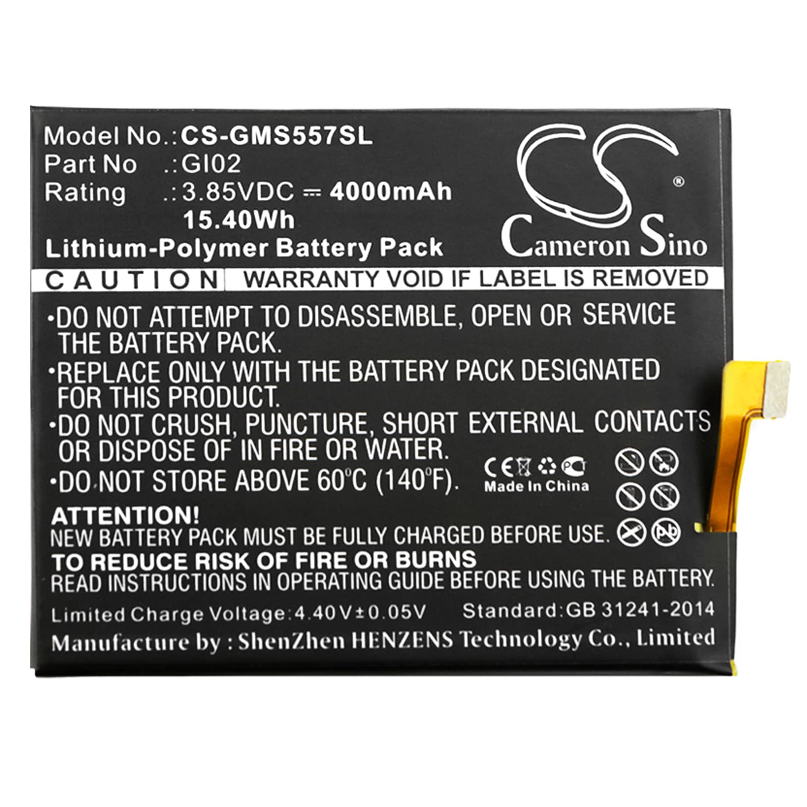 Batteri for SmartPhone, Mobil for Gigaset ME pro, GS57-6