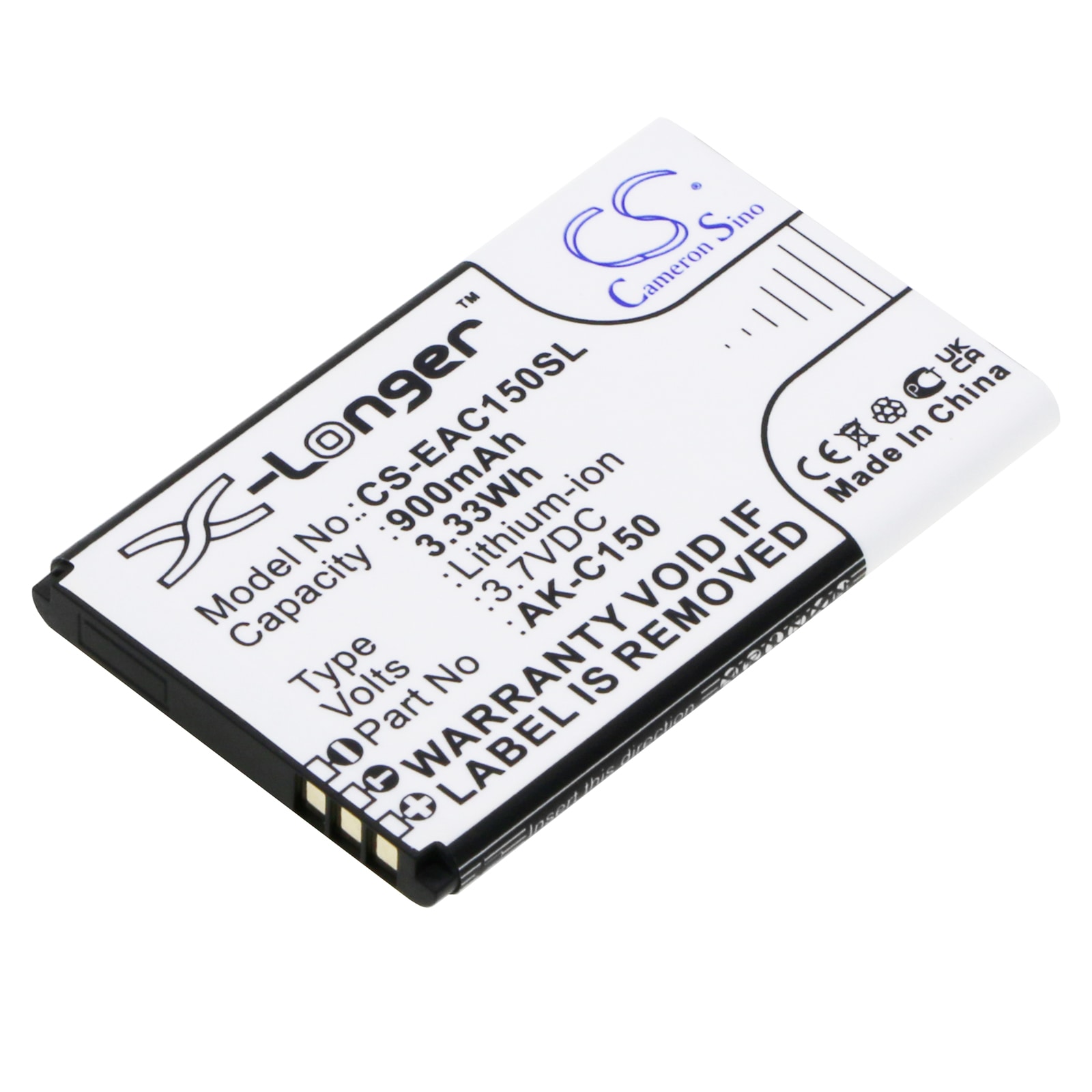 Batteri for smarttelefon, mobil for Emporia Telme C150, Telme C151, Telme T200