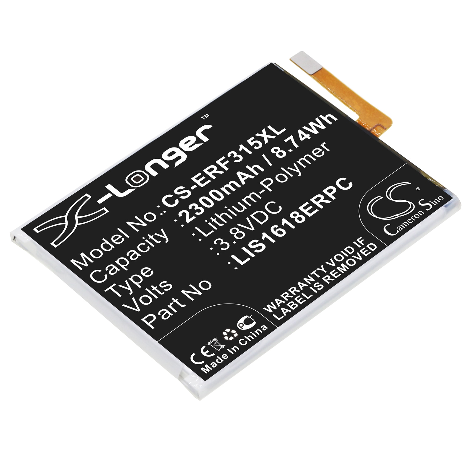 Batteri for SmartPhone, Mobil for Sony Xperia E5, Xperia E5 Dual Sim, F3313 og andre.