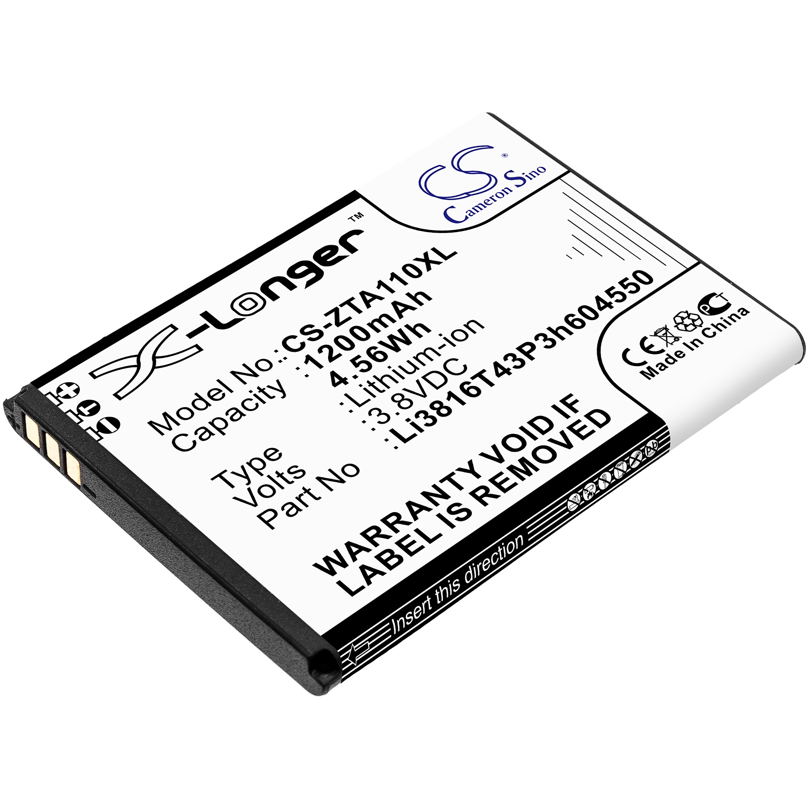Batteri for smarttelefon, mobil for ZTE Blade A110, Blade A112, Blade A410
