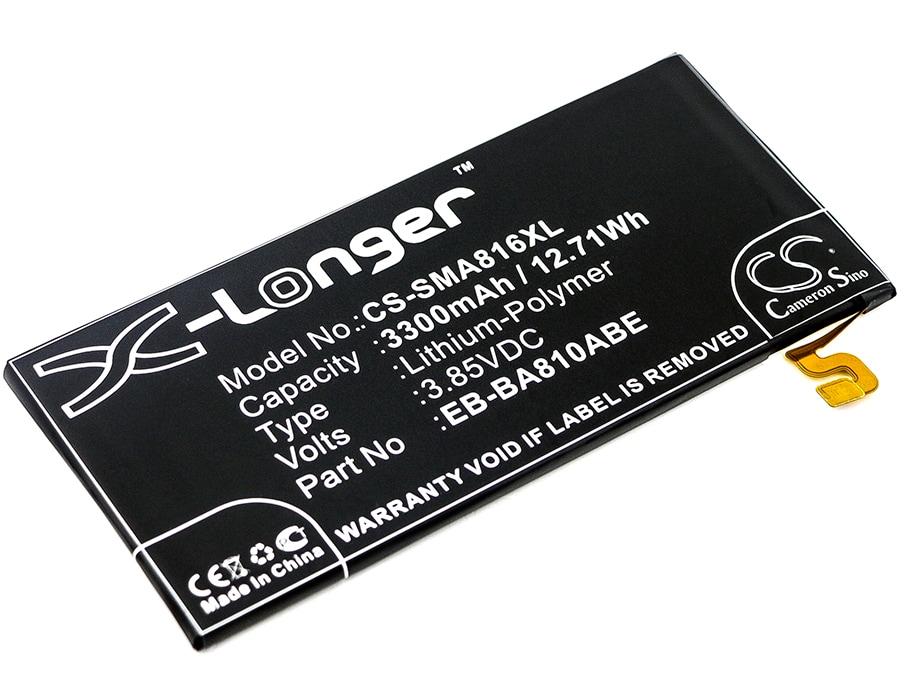 Batteri for SmartPhone, Mobil for Samsung Galaxy A8 2016, SM-A810F/DS og andre.