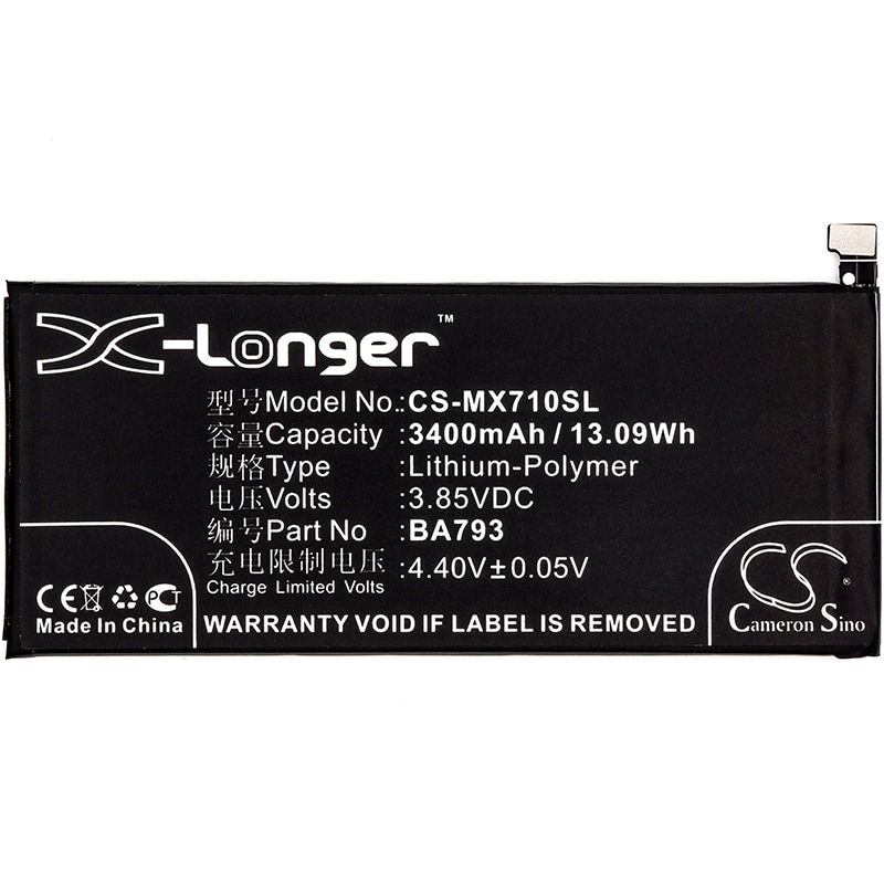 Batteri for smarttelefon, mobil for Meizu Pro 7 Plus, M793Q
