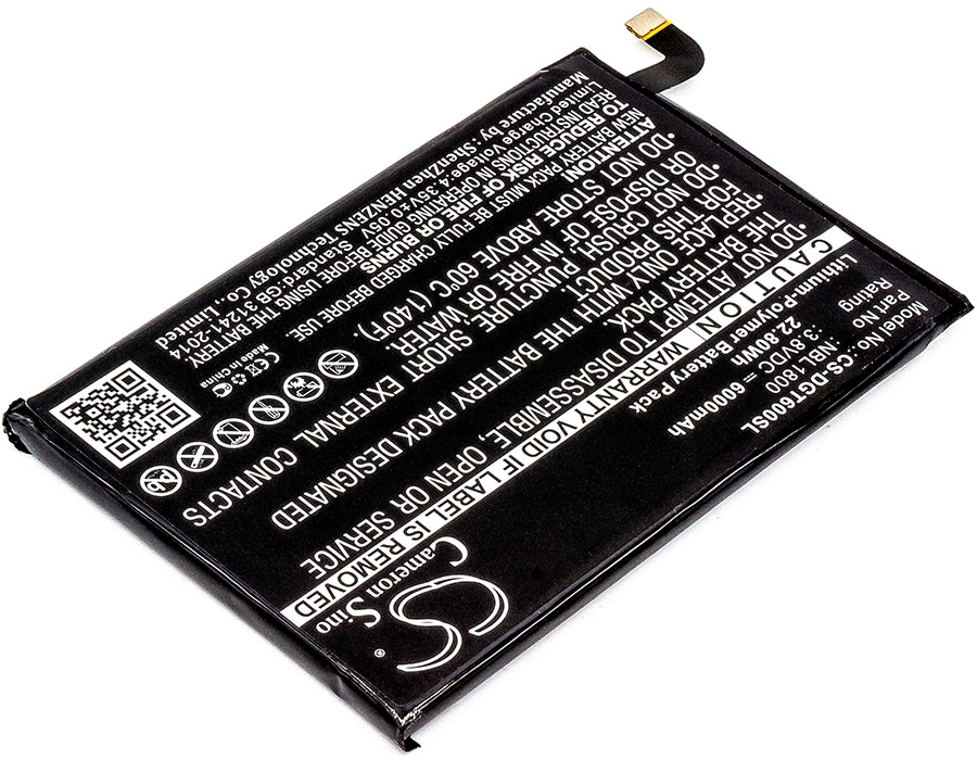Batteri for smarttelefon, mobil for Doogee T6, T6 Pro, Homtom HT6