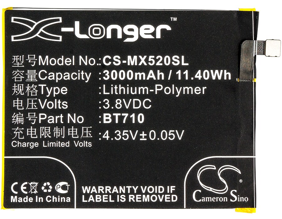 Batteri for smarttelefon, mobil for Meizu M5c, M710M, M710H