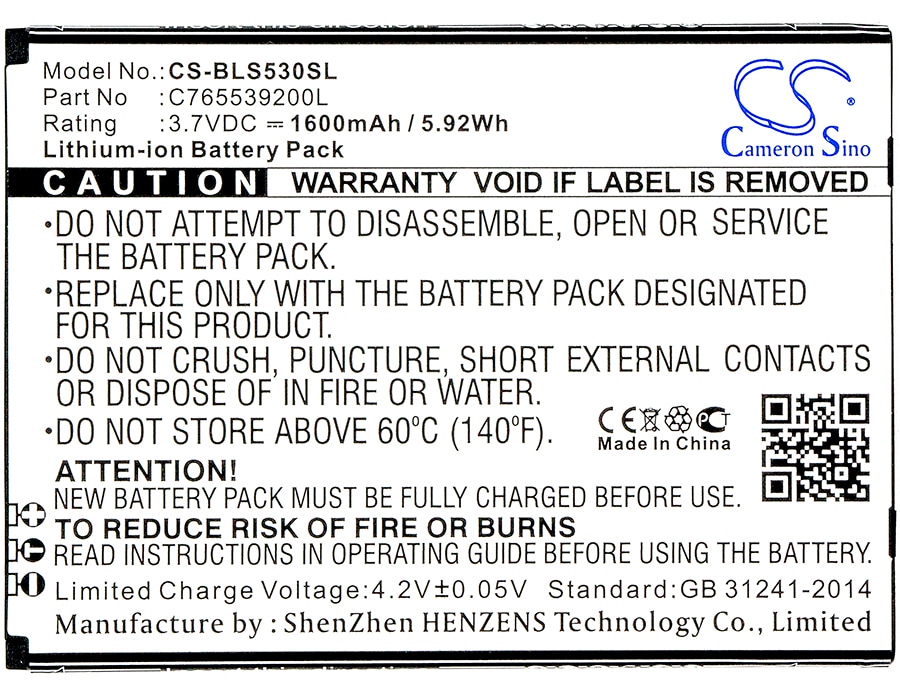 Batteri for smarttelefon, mobil for BLU Studio X8 HD, S530, Studio G2 HD osv.
