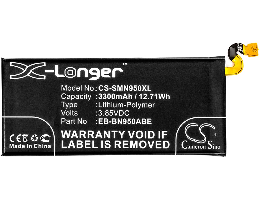 Batteri for SmartPhone, Mobil for Samsung Galaxy Note 8, SM-N9500 og andre.
