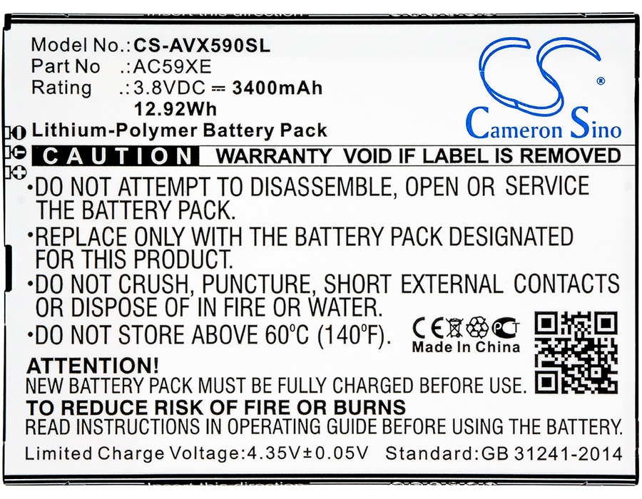 Batteri for smarttelefon, mobil for Archos 59 Xenon, P336688