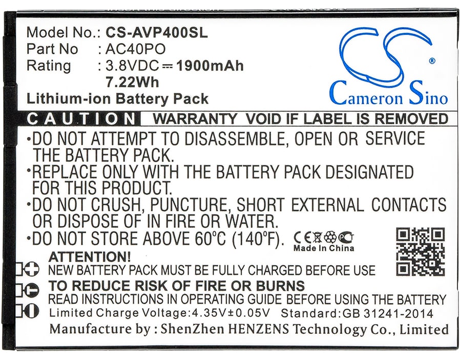 Batteri for smarttelefon, mobil for Archos 40 Power