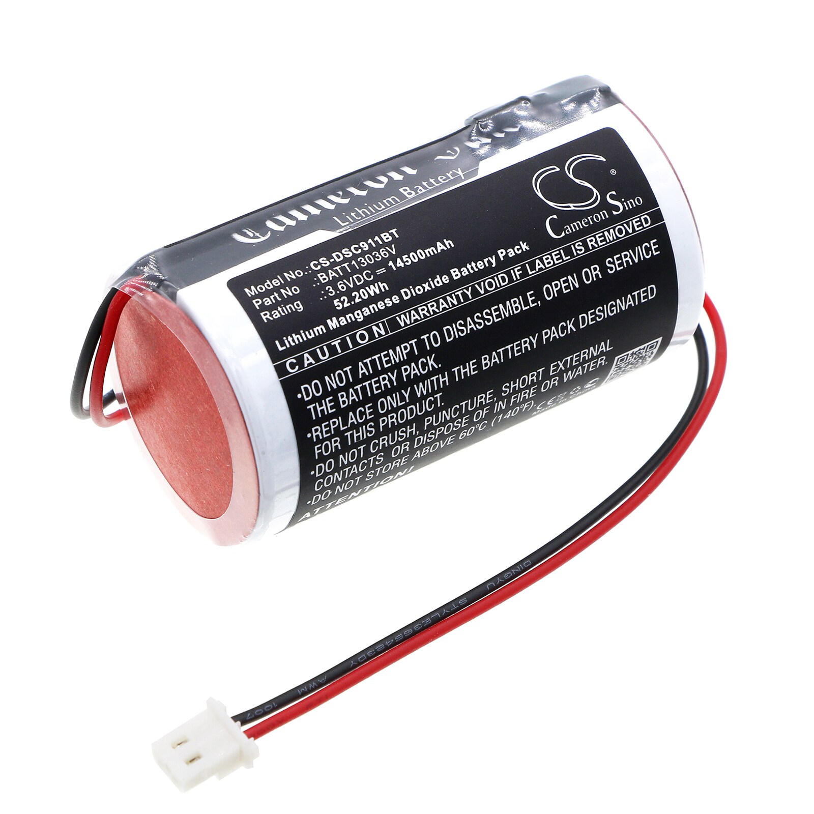 Batteri for alarmsystem for DSC PowerG PG9911 Sirene, PowerG PG9911, PGX901 etc.