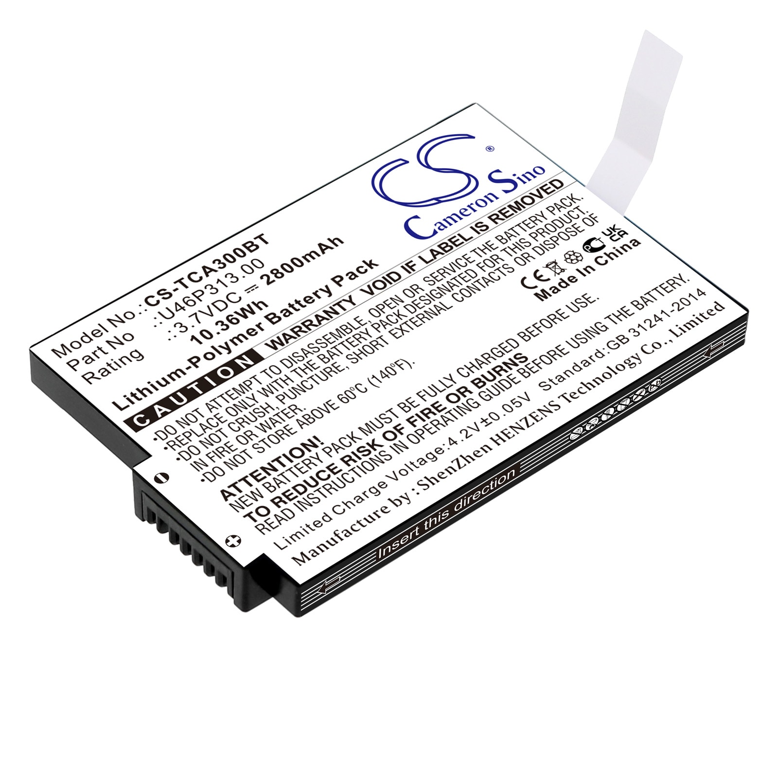 Batteri for alarmsystem for Technicolor TCA300COM