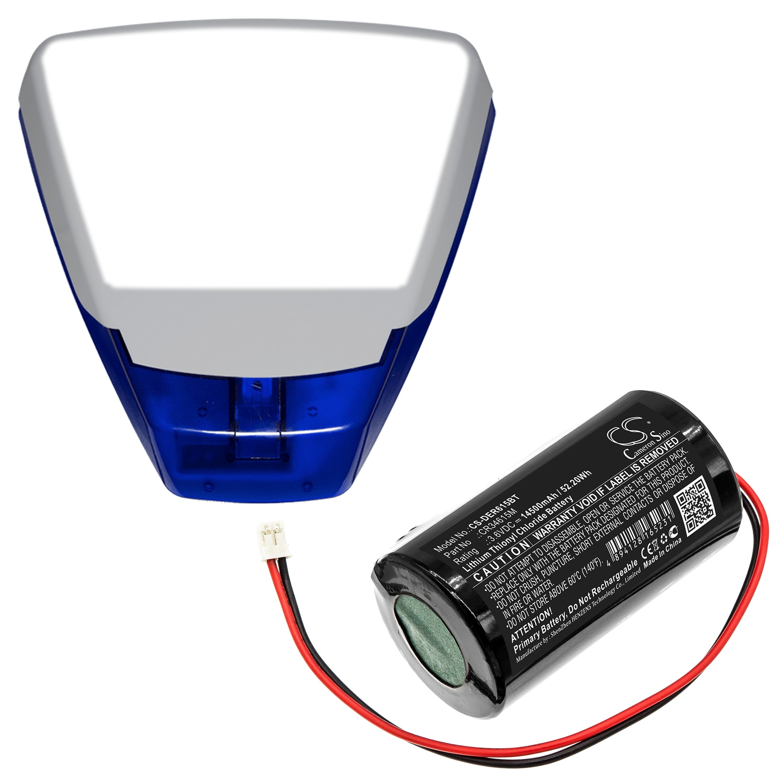Batteri til alarmsystem for Pyronix Enforcer Delta Table Sirene Alarm