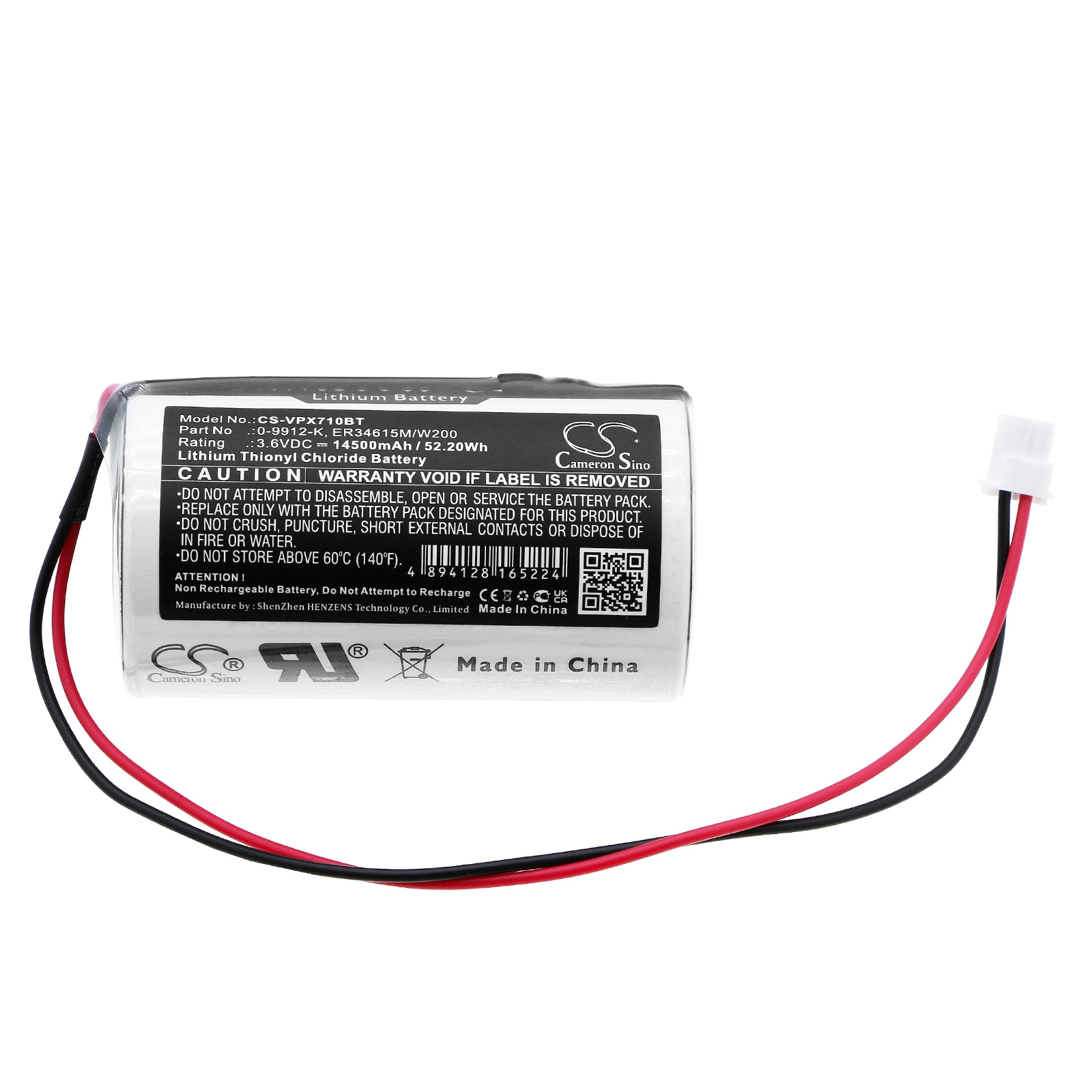 Batteri for alarmsystem for Visonic MC-S710, MC-S720, MCS-730 osv.