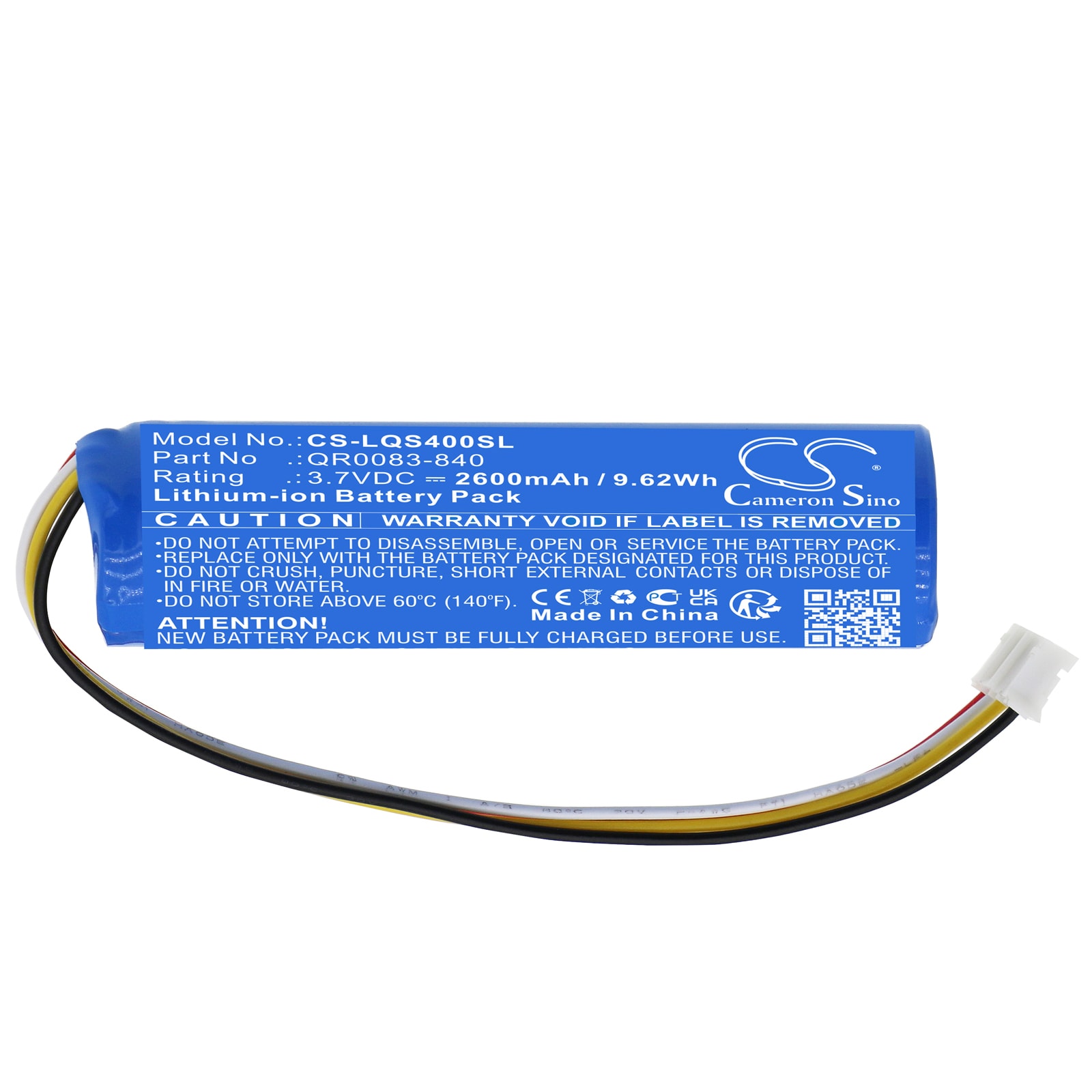 Batteri for alarmsystem for Qolsys IQ Panel 4, IQP4005, IQ Panel 4 PowerG osv.