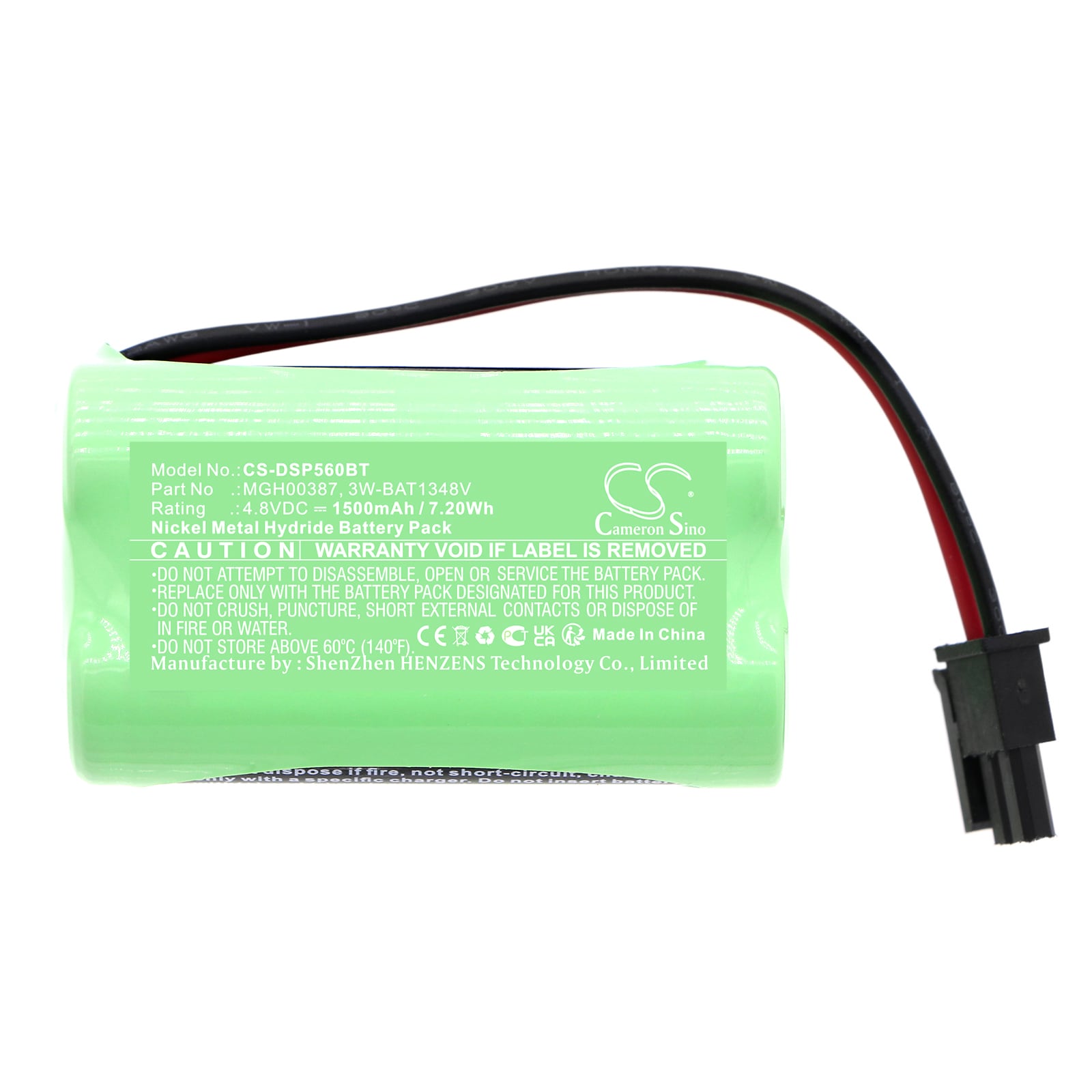 Batteri for alarmsystem for DSC PG9920 Repeater, trådløs DSC-56, WP8010-SP etc.