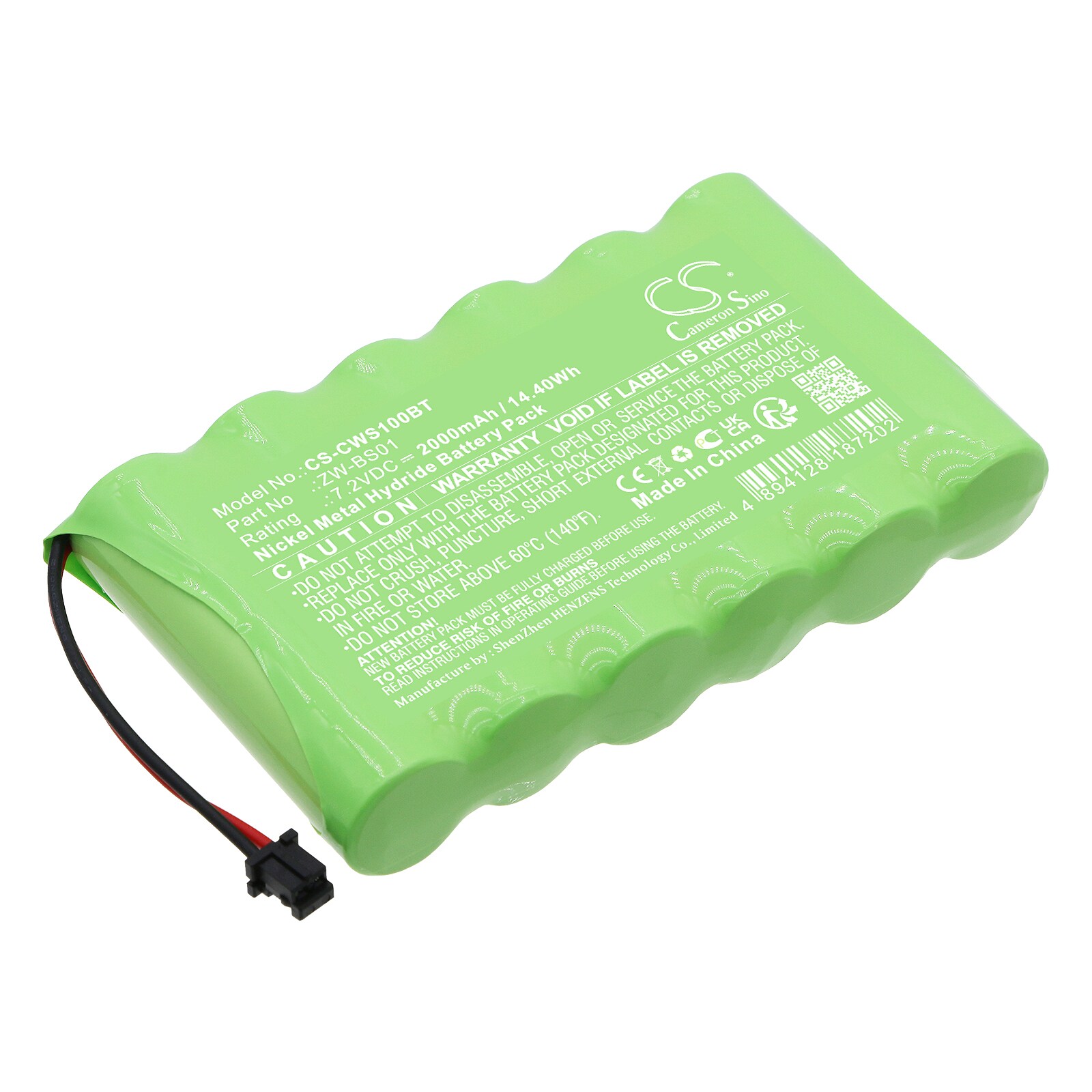 Batteri for alarmsystem til CaddX ZeroWire Control Panel, ZW-6404-NL