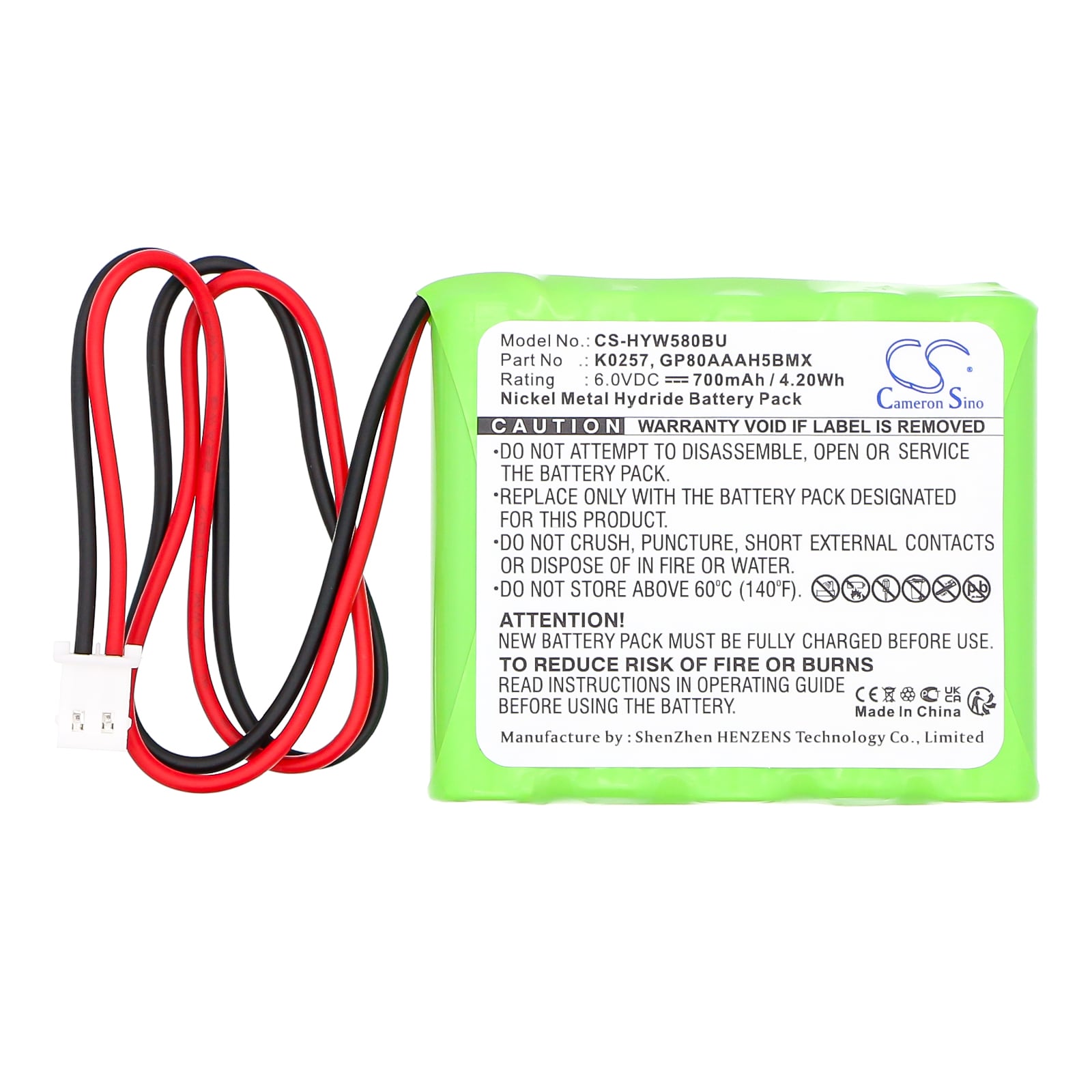 Batteri til alarmsystem for Honeywell 5800RP Wireless, 5800RP Wireless Repeater og andre.