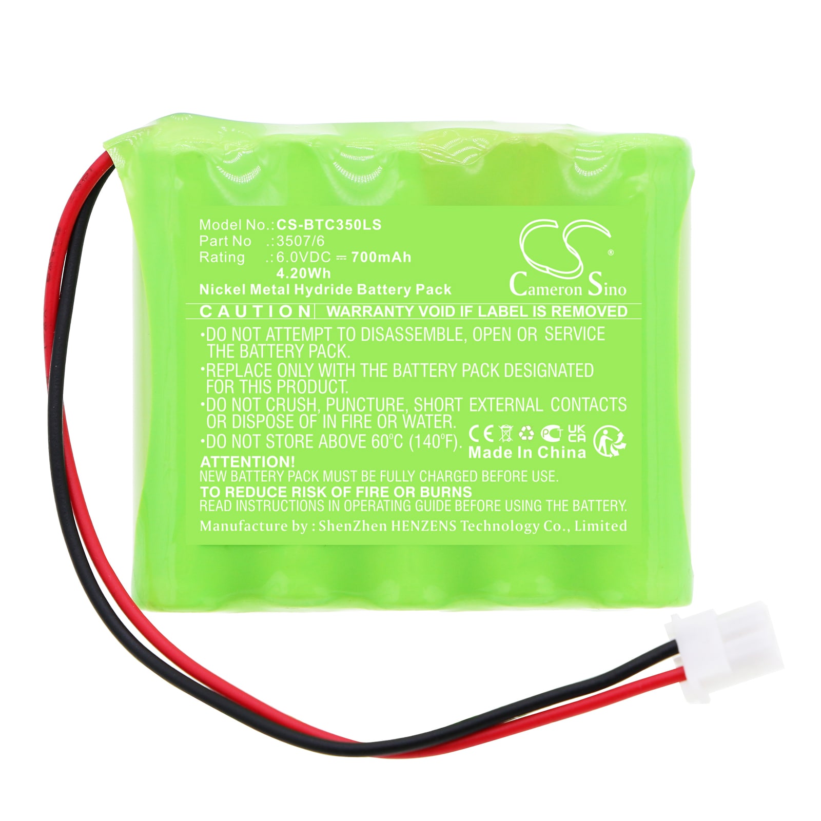 Batteri for alarmsystem for Bticino 3507/6, N/NT/L4070, 3486 etc.