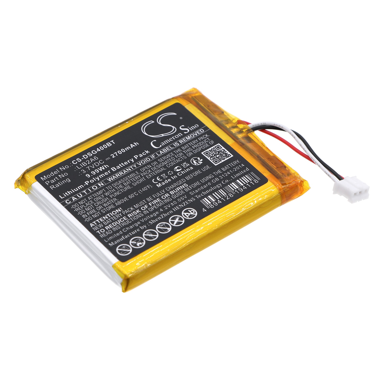 Batteri for alarmsystem for Visonic BGS-220, B3G-220, sender VLE-320