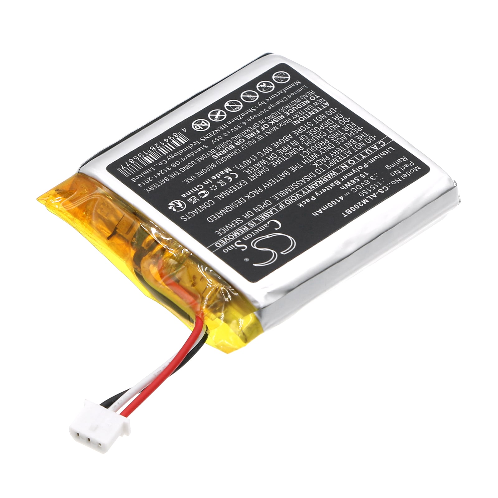 Batteri for alarmsystem for 2GIG EDGE Panel, 2GIG-EDG-NA-V, Edge Remote Keypad etc.