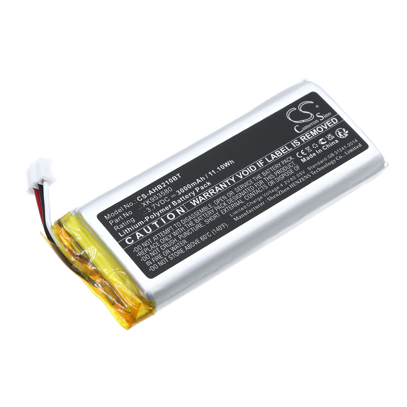 Batteri for alarmsystem for Ajax Hub 2 4G Backup-batteri, Hub 2 Plus Backup-batteri og andre.