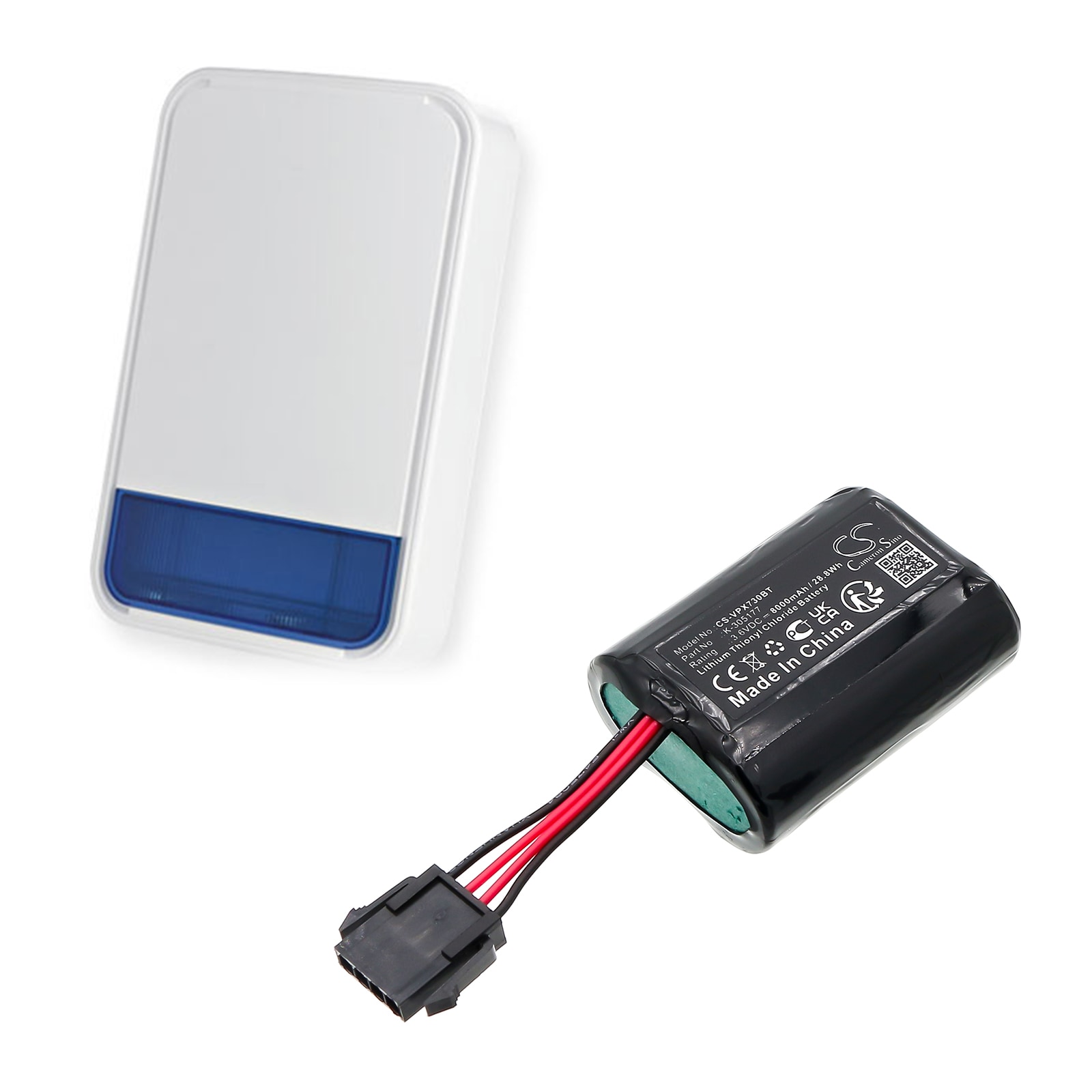 Batteri for alarmsystem for Visonic MCS-730, MCS-740 PowerMax Sirene etc.