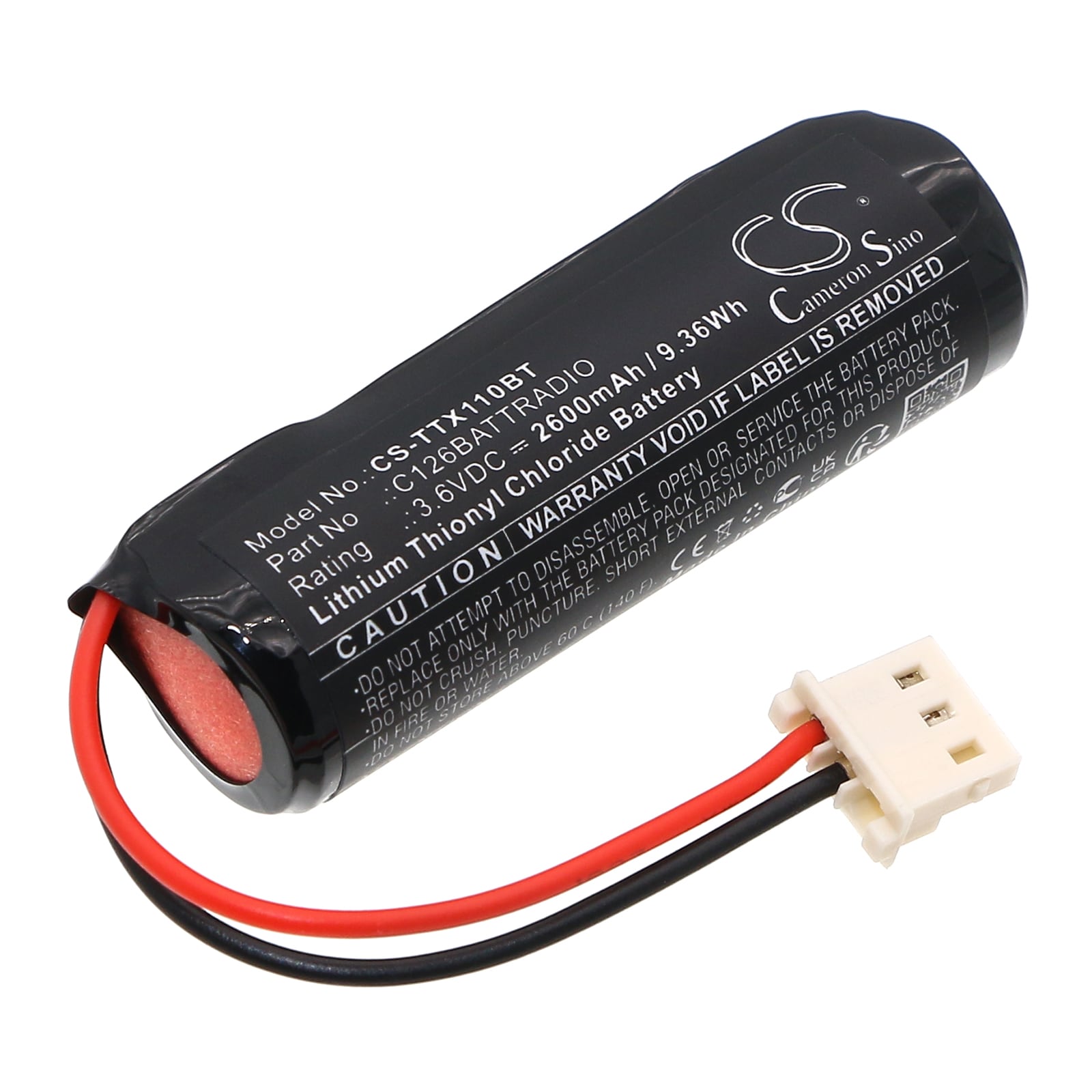 Batteri til alarmsystem for Technoalarm TX110, TX120, TX210 osv.
