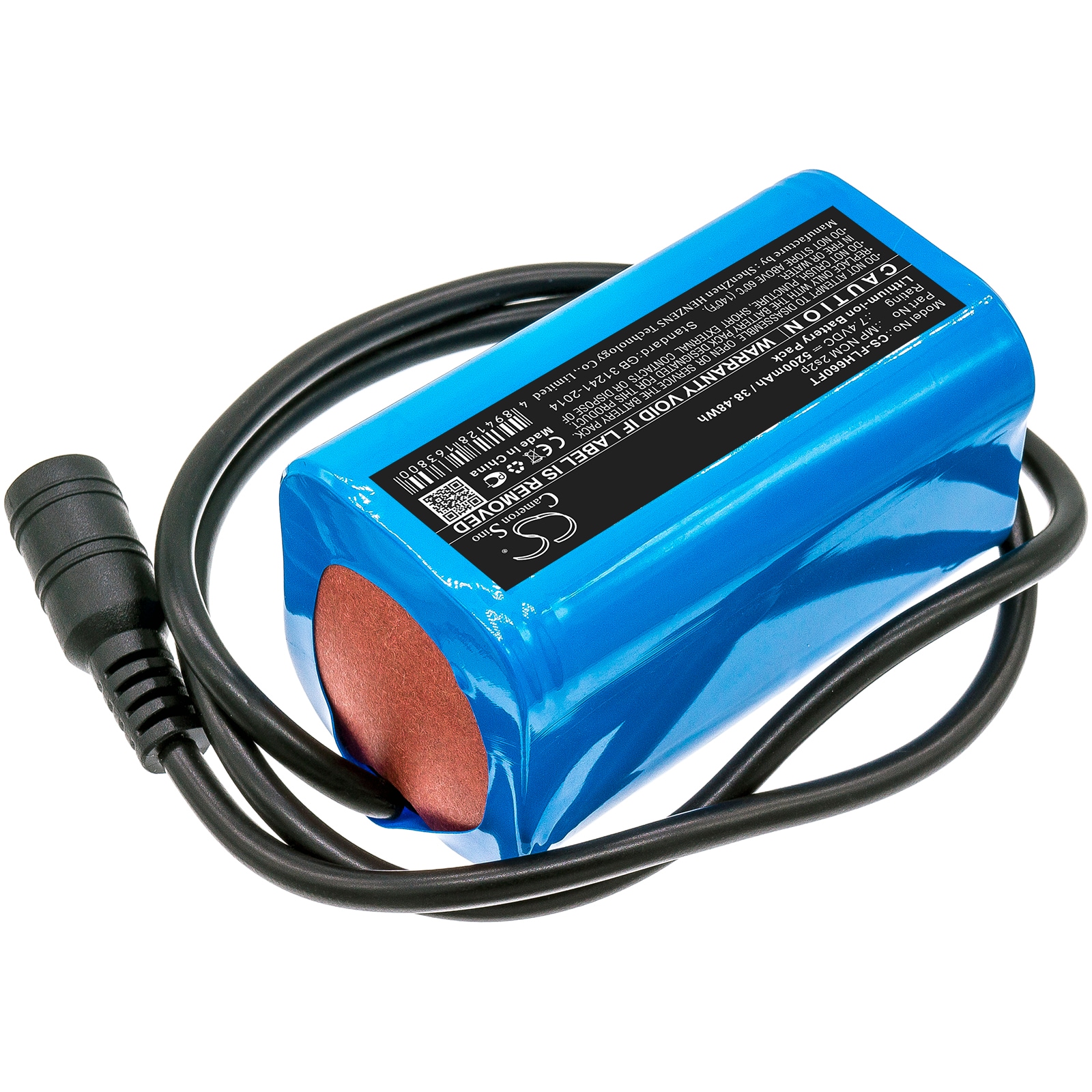 Batteri til lommelykt for SQUARE LED light / LED-lyktbatteri / Oppladbart reservebatteri