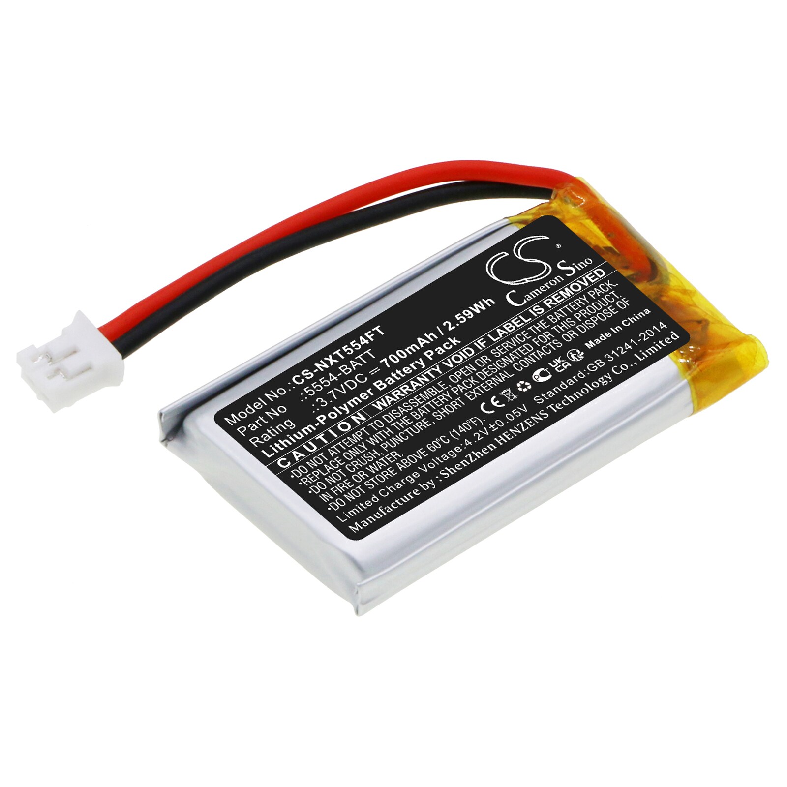 Lommelyktbatteri til Nightstick XPR-5554G hodelykt