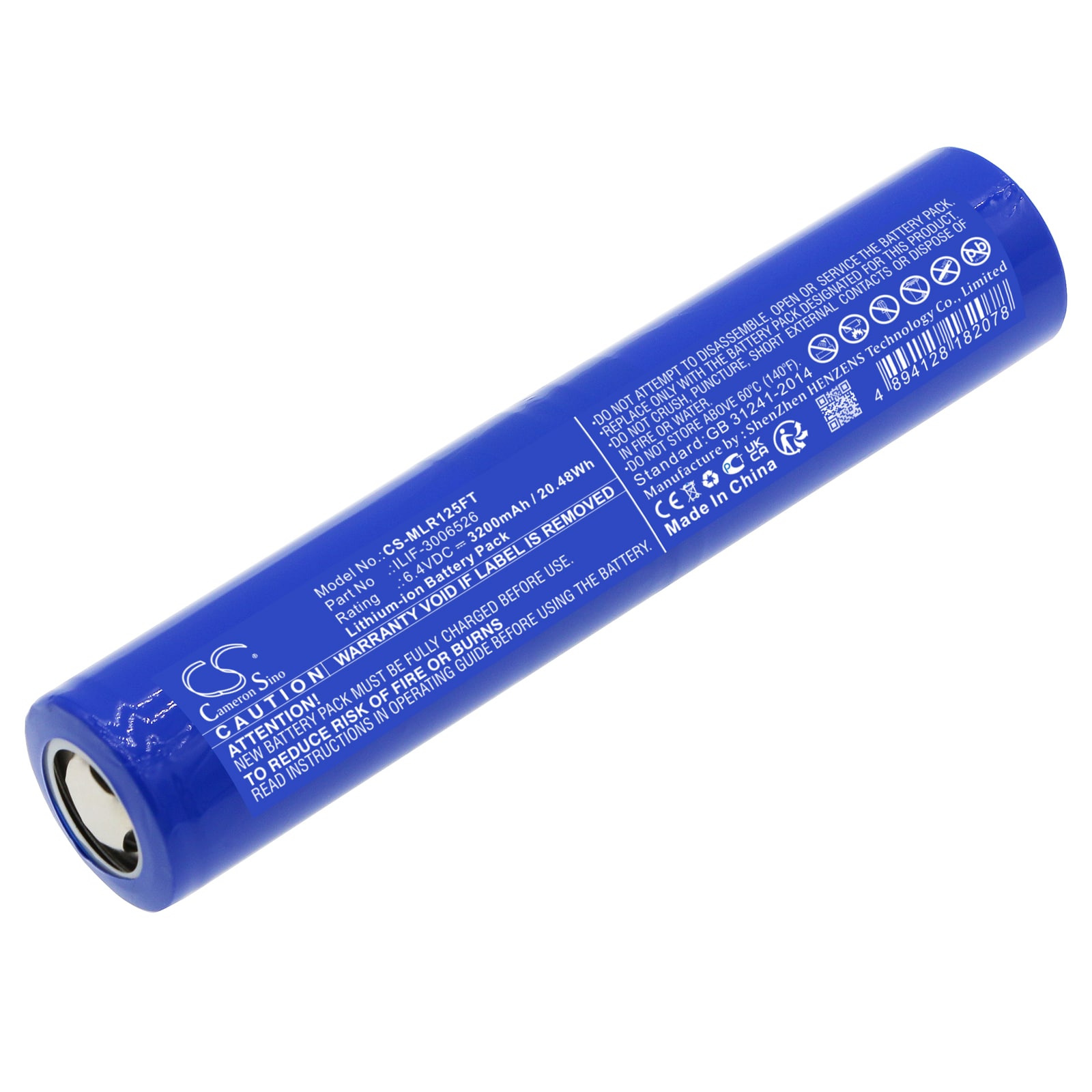 Batteri til lommelykt for Maglite ML125, ML150LR, ML150LRX