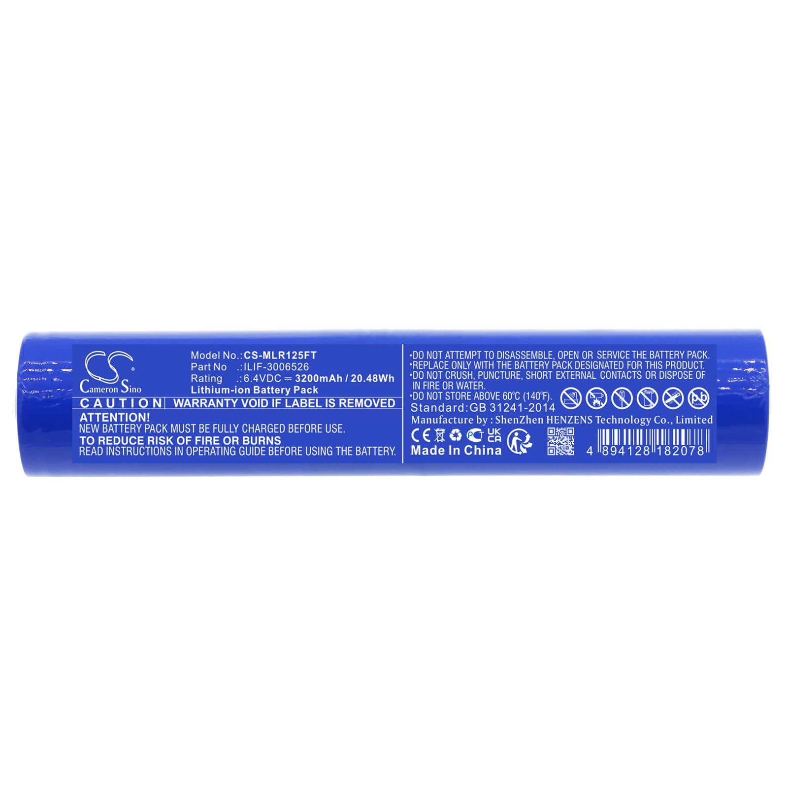 Batteri til lommelykt for Maglite ML125, ML150LR, ML150LRX