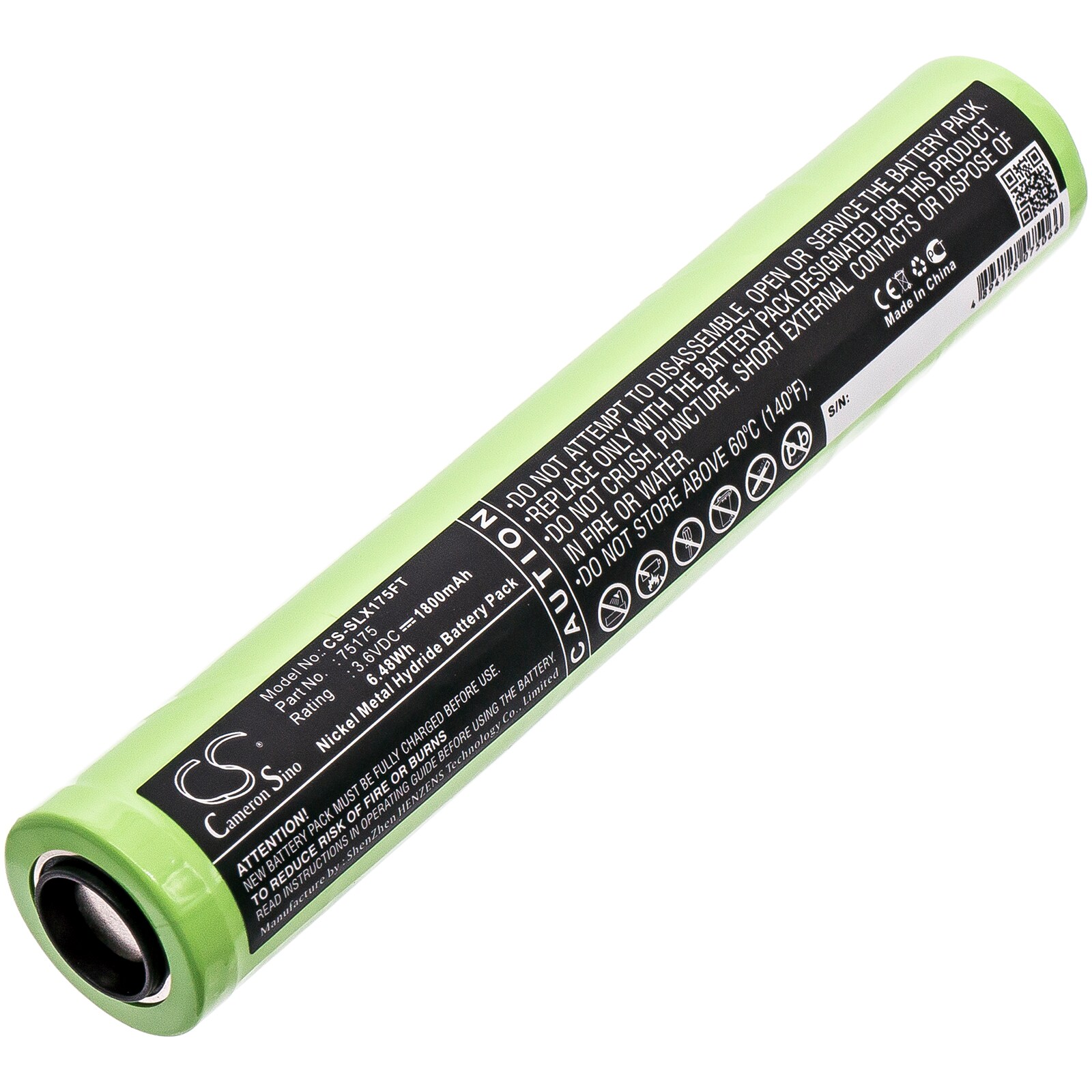 Lommelyktbatteri for Peli M9, Black Knight M9, 7059 og andre.