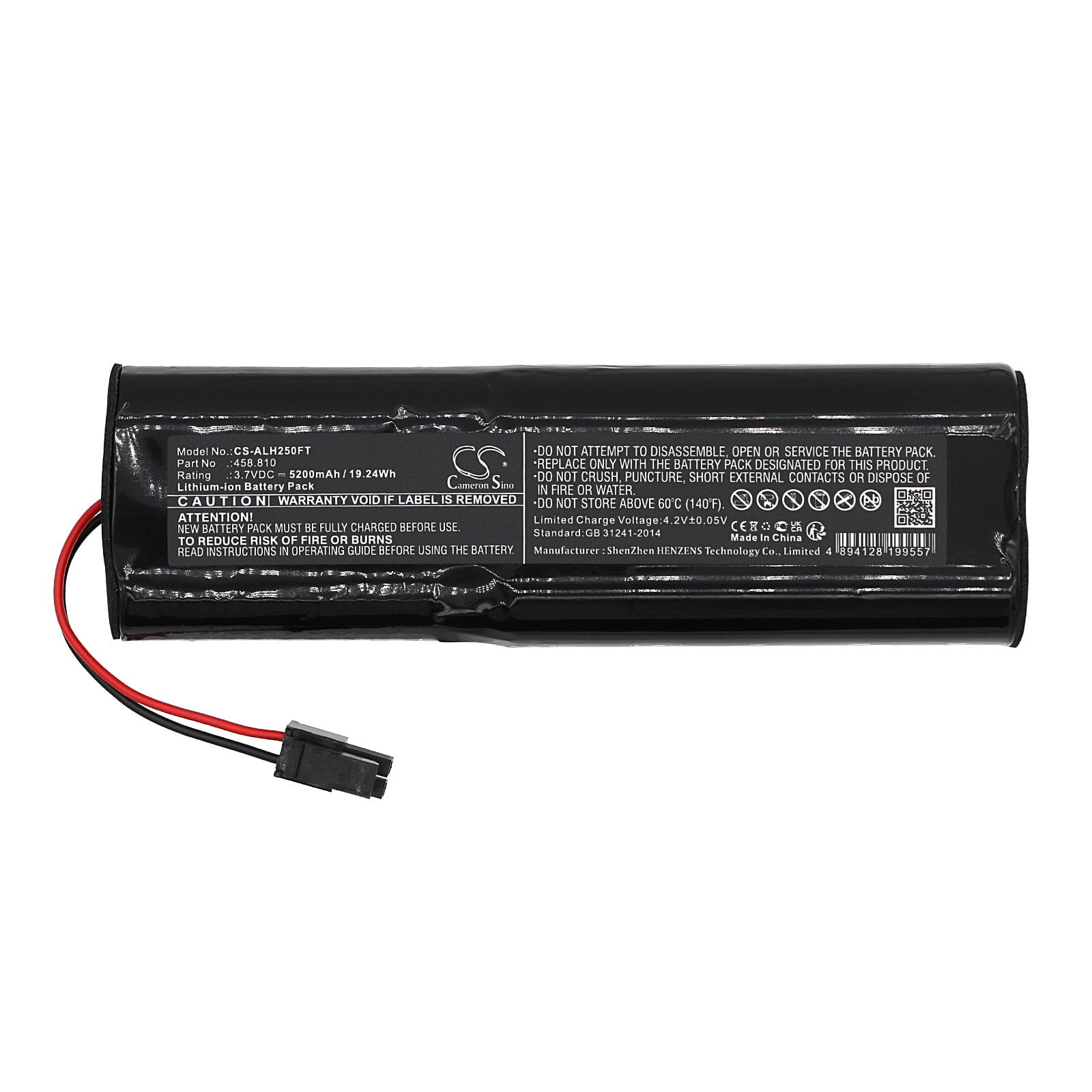 Batteri til lommelykt for Acculux HL25EX ex