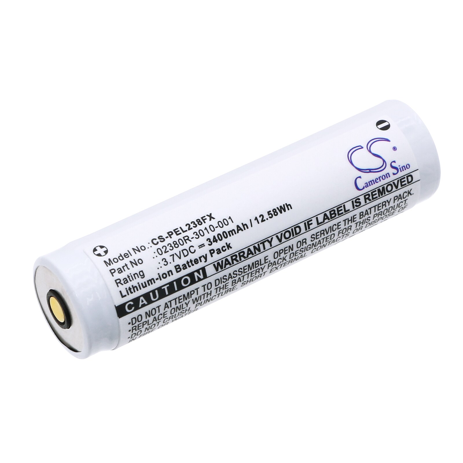 Batteri til lommelykt for Pelican 7610 taktisk lommelykt, 7620 taktisk lommelykt osv.
