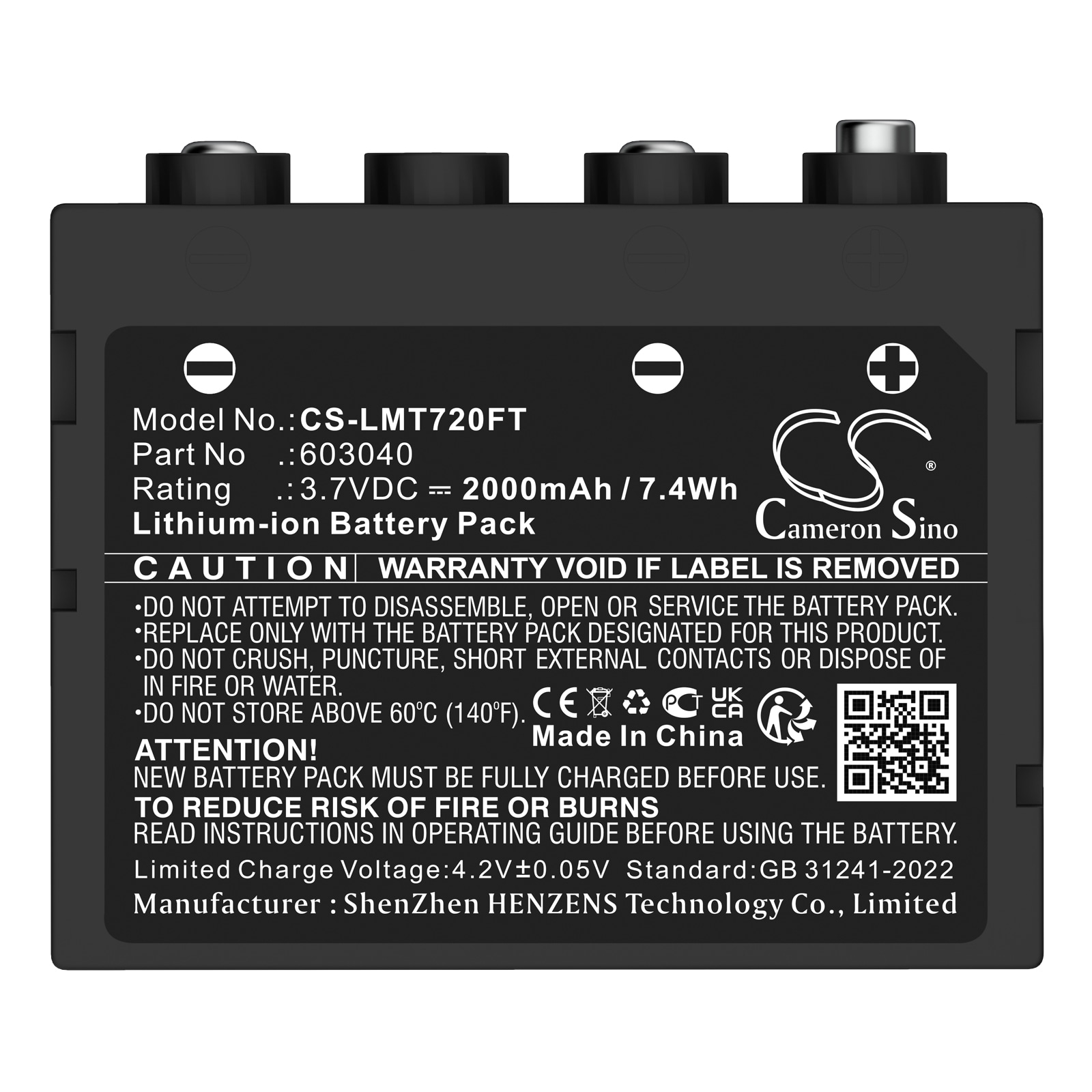 Batteri til lommelykt for Ledlenser H7 SE, H7R, H7R CR osv.