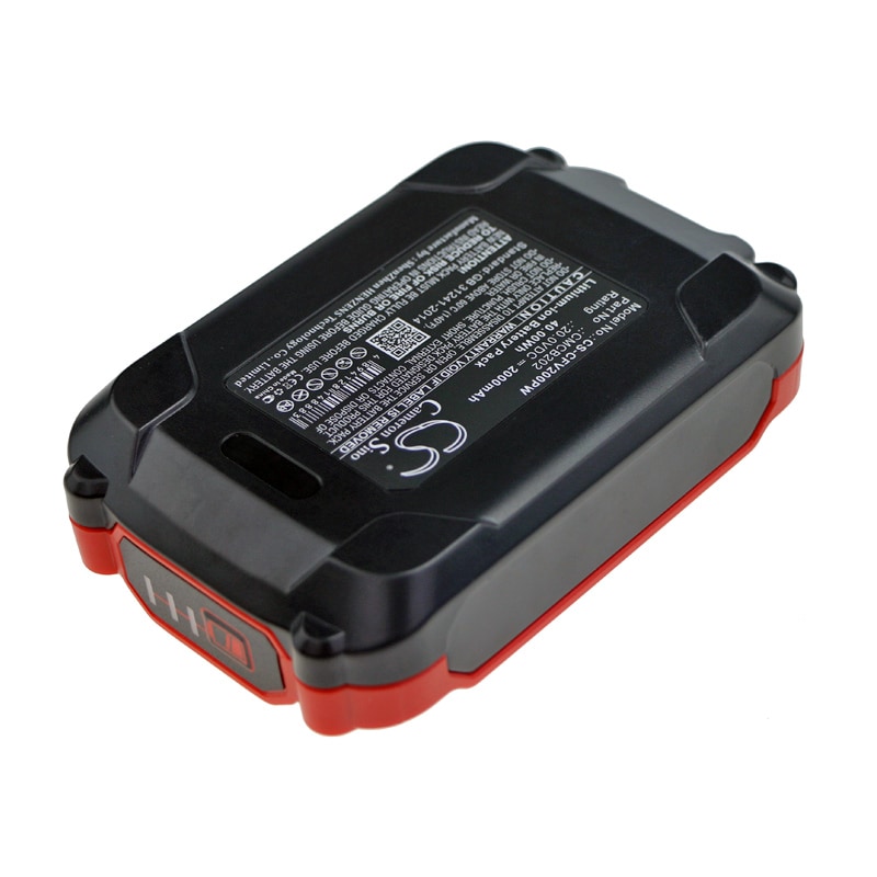 Batteri til elektroverktøy for Craftsman V20 batteridrevet kompaktblåser, CMCBL0100 og andre
