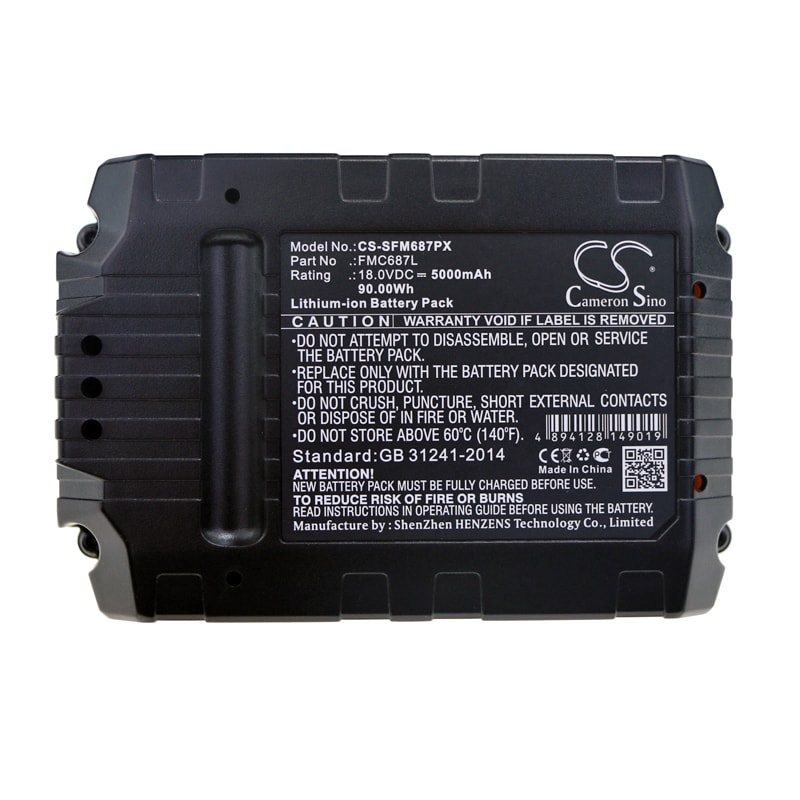 Batterier til elektroverktøy for Stanley FMC688L, PCC680L, PCC685L og andre