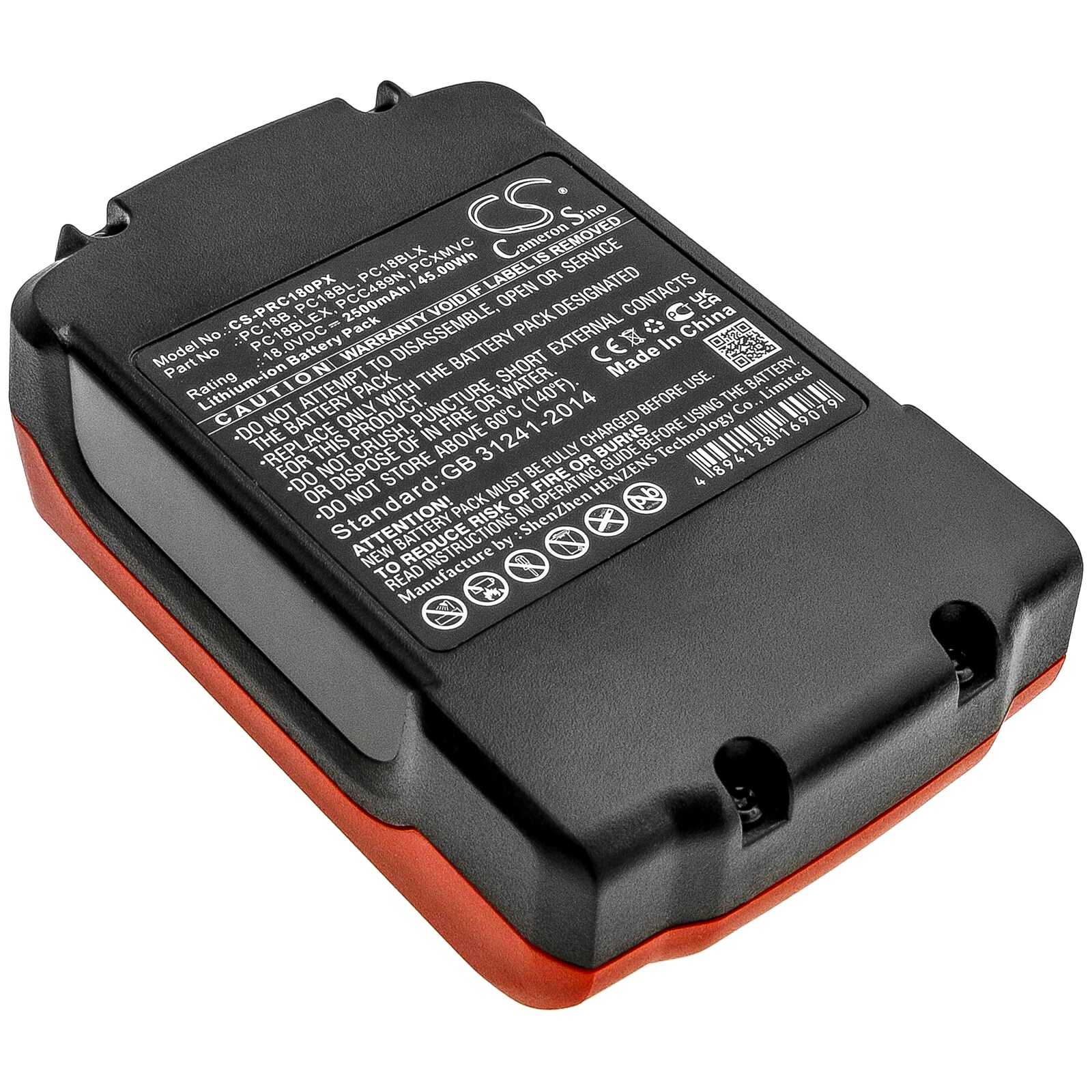 Batterier til elektroverktøy for Porter Cable PC18CS, PC1800RS, PC1800D og andre.