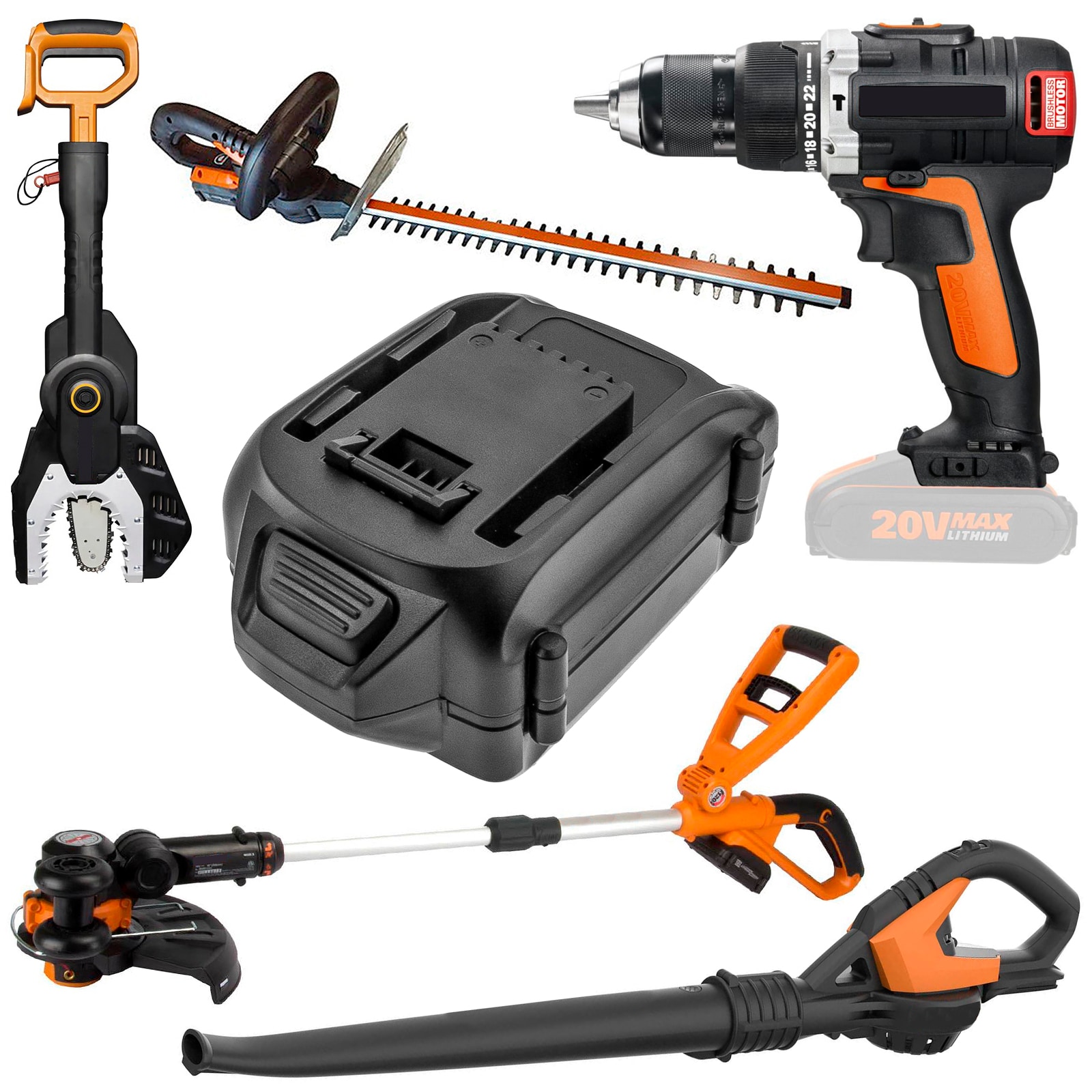 Batterier til elektroverktøy for Worx 20V PowerShare, WG545, WG151 og andre.