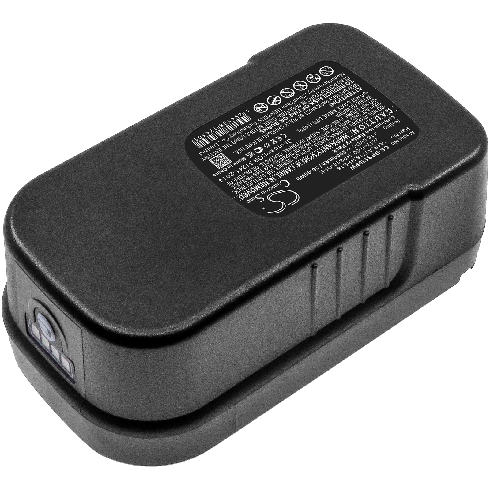 Batteri til elektroverktøy for Black & Decker BDGL1800, BDGL18K-2, XTC183BK og andre