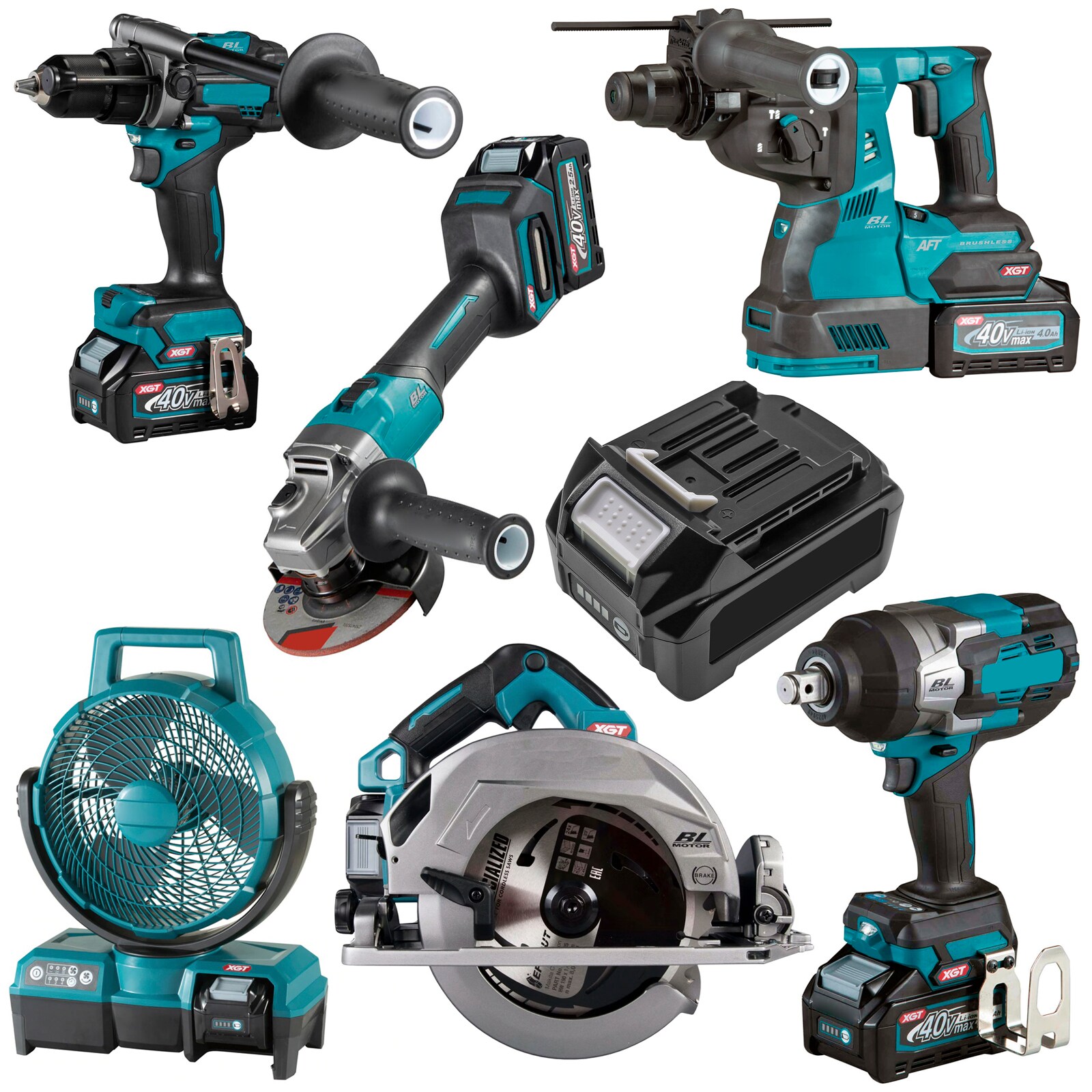 Batterier til elektroverktøy for Makita 40V MAX XGT, W001G, TD001G og andre.