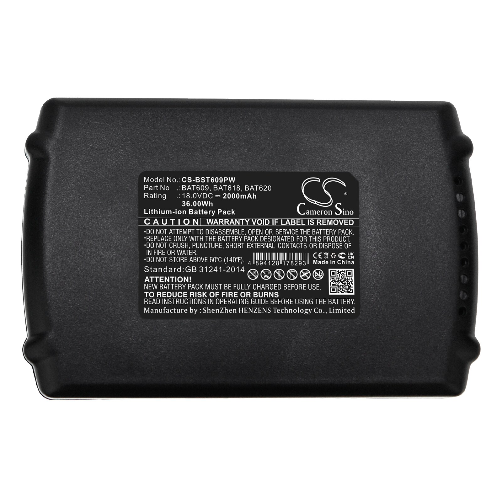 Batteri til elektroverktøy for Bosch GWS 18 V-LI, GSR 18-2-LI, GSR 18 VE-2-LI og andre.
