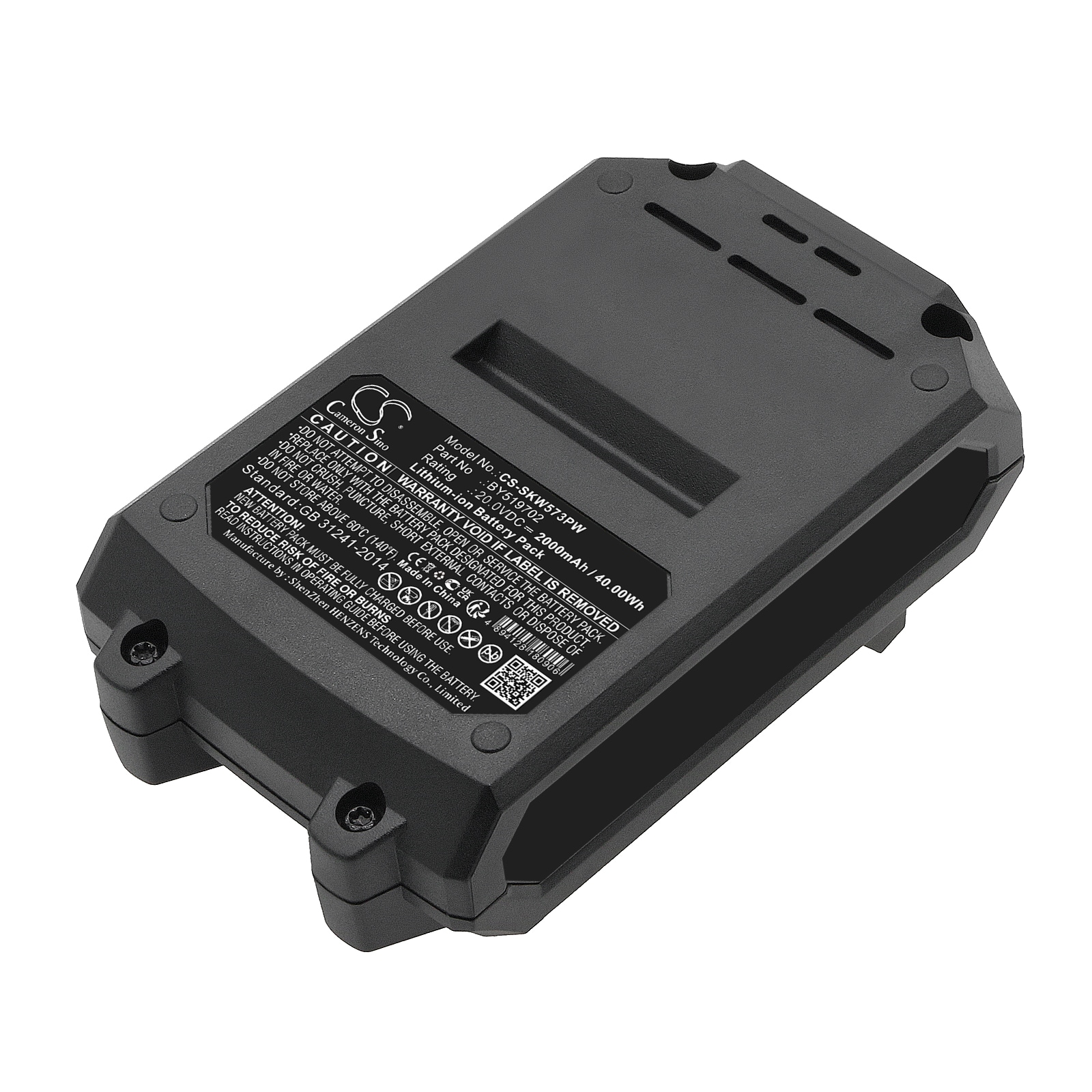 Batteri for elektroverktøy til Skil 20V 0,6cm Hex batteridrevet slagtrekker, ID572701 og andre.