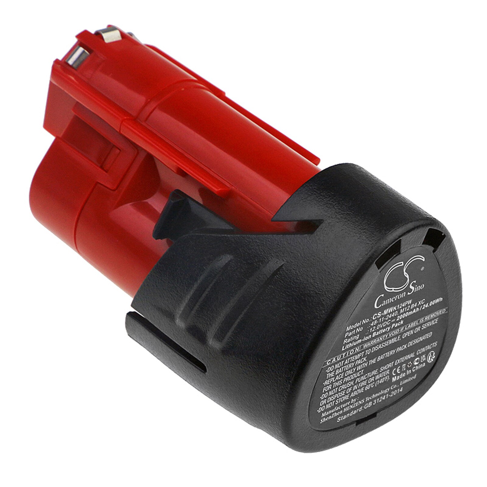 Batteri til elektroverktøy for Milwaukee M12, M12 REDLITHIUM XC 4.0, C12 FM og andre.