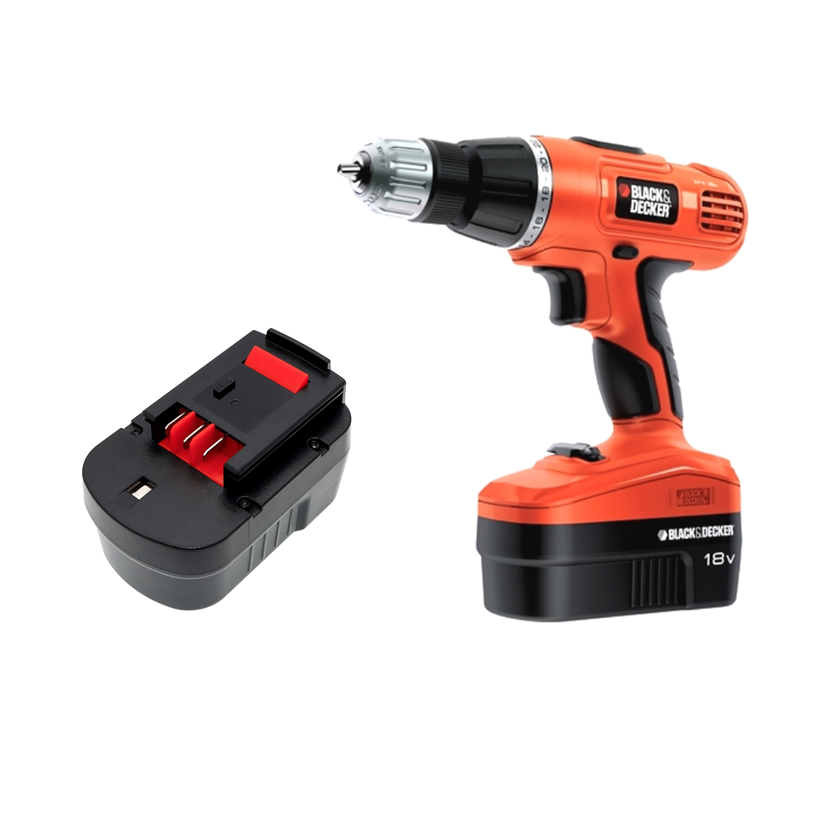 Batteri til elektroverktøy for Black & Decker BD18PSK, BDGL1800, BDGL18K-2 og andre