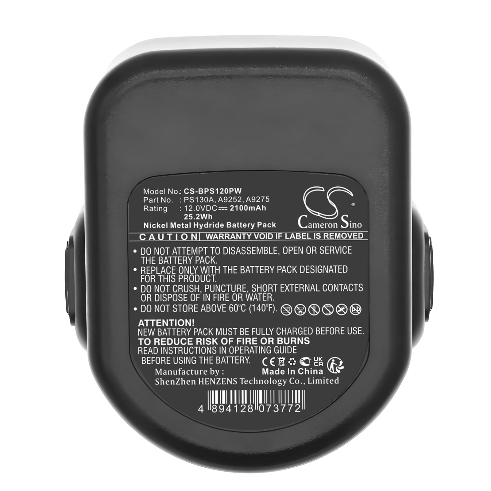 Batteri til elektroverktøy for Black & Decker CD1202GK, CD1202K, CD120GK og andre