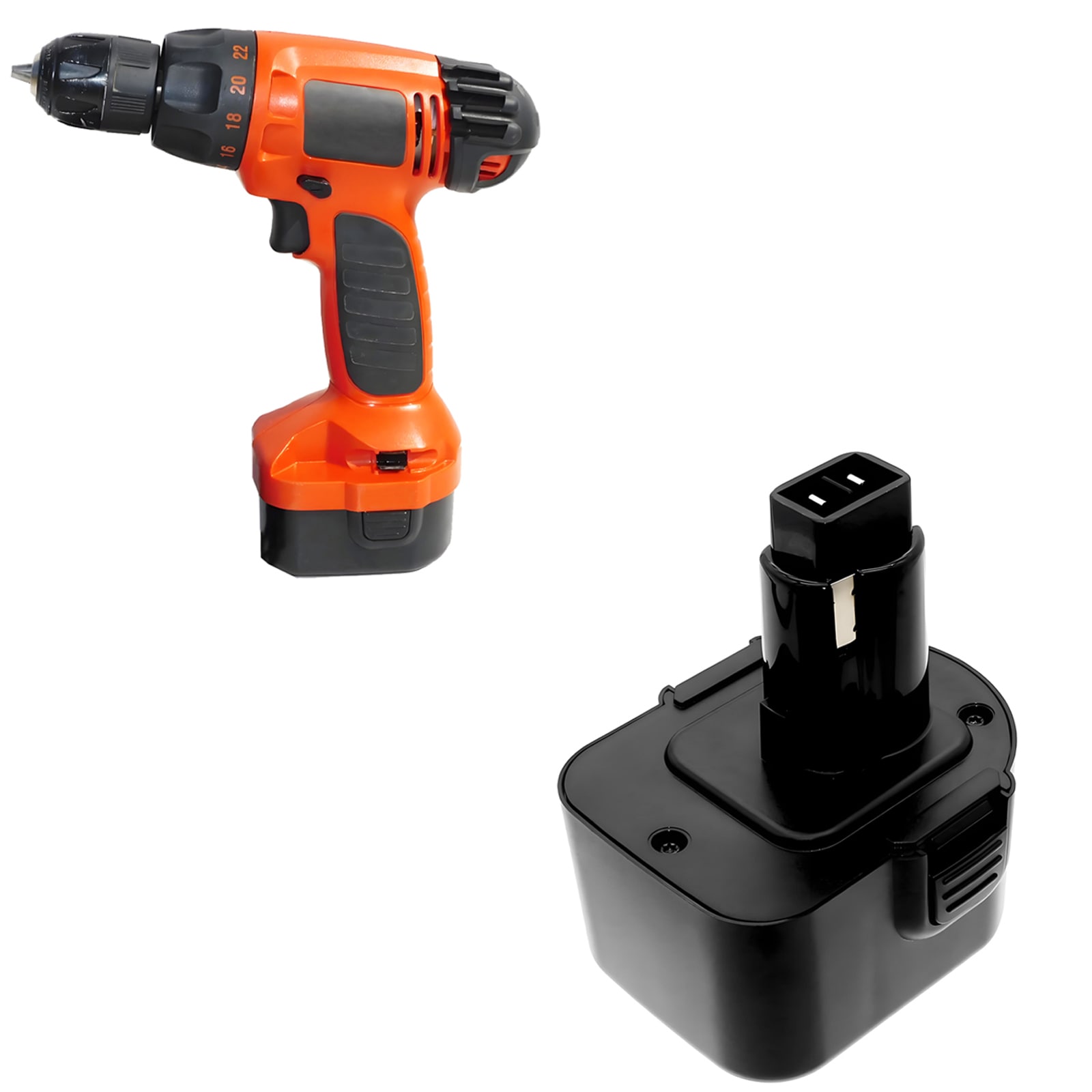Batteri til elektroverktøy for Black & Decker CD1202GK, CD1202K, CD120GK og andre