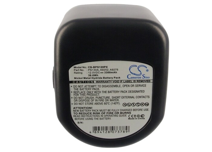 Batteri til elektroverktøy for Black & Decker CD1202GK, CD1202K, CD120GK og andre