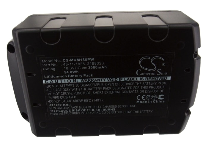 Batteri til elektroverktøy for Milwaukee M18, 2601, 2610 osv.